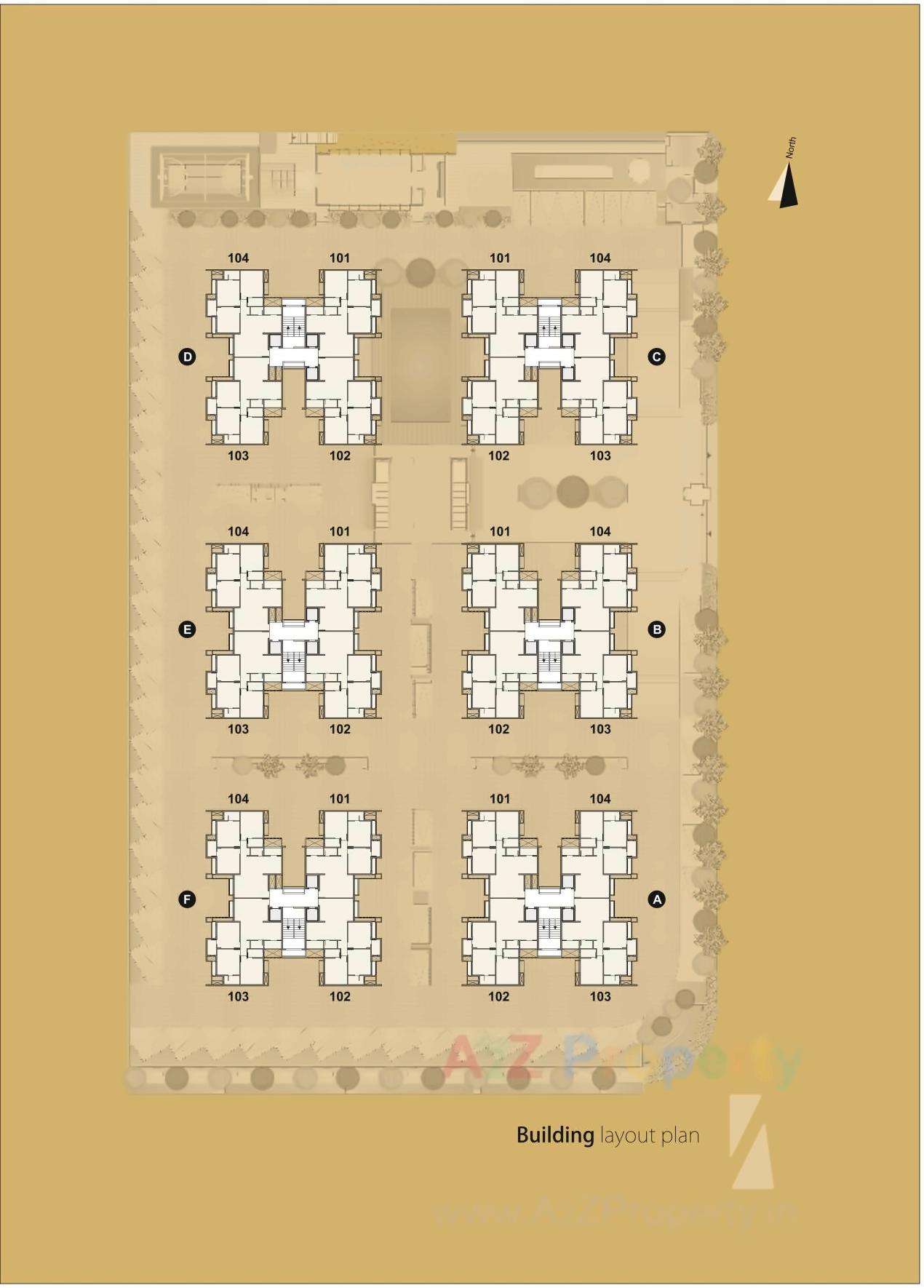 Layout of real estate project Aurum One located at Rajkot, Rajkot, Gujarat