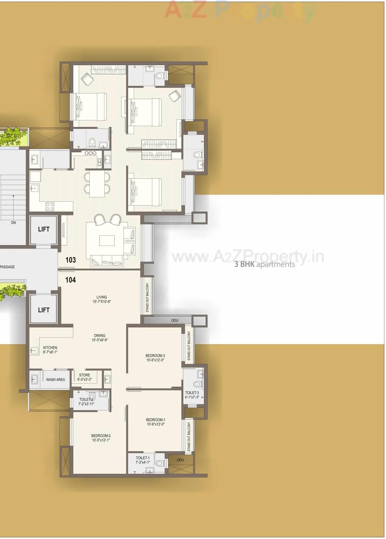 Layout of real estate project Aurum One located at Rajkot, Rajkot, Gujarat