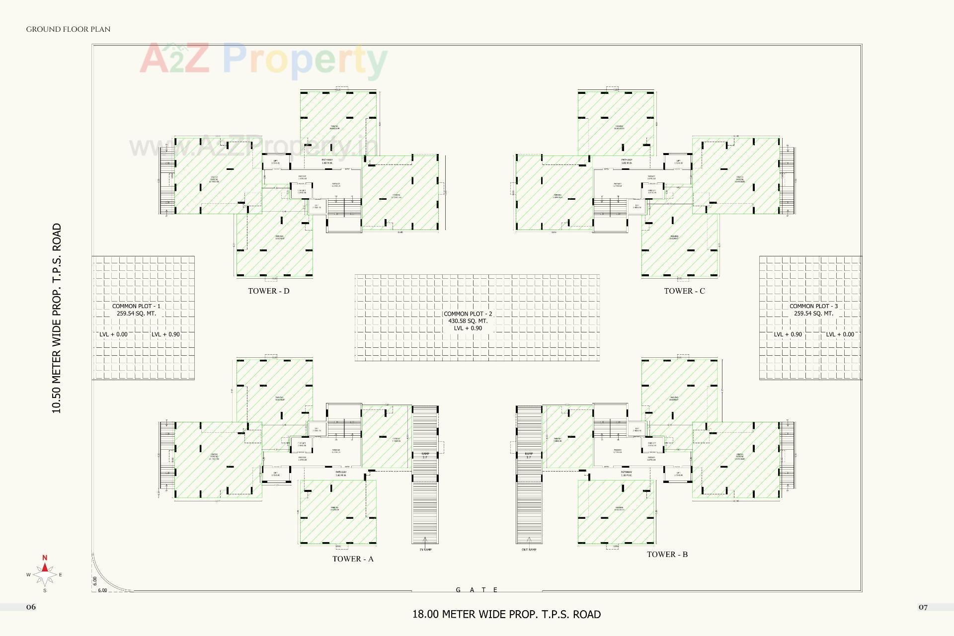 Layout of real estate project Aurum Westend located at Ghanteshwar, Rajkot, Gujarat