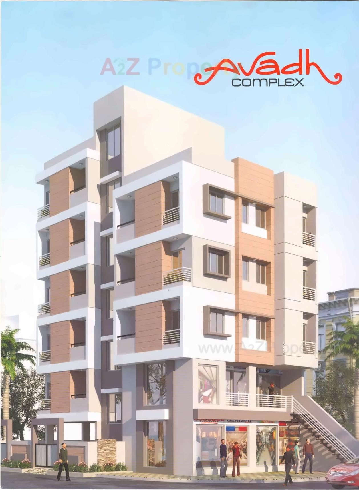 3D Elevation of real estate project Avadh Complex located at Mavdi, Rajkot, Gujarat