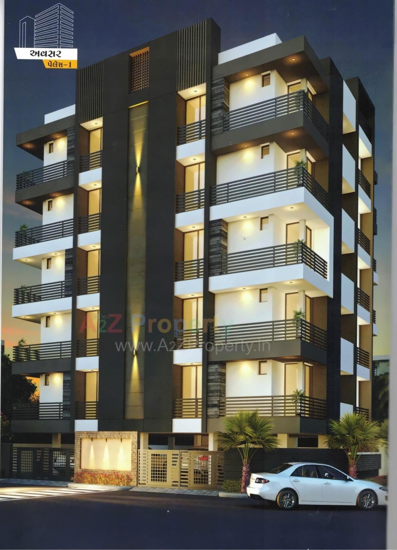 3D Elevation of real estate project Avasar Palace located at Manjuka, Rajkot, Gujarat
