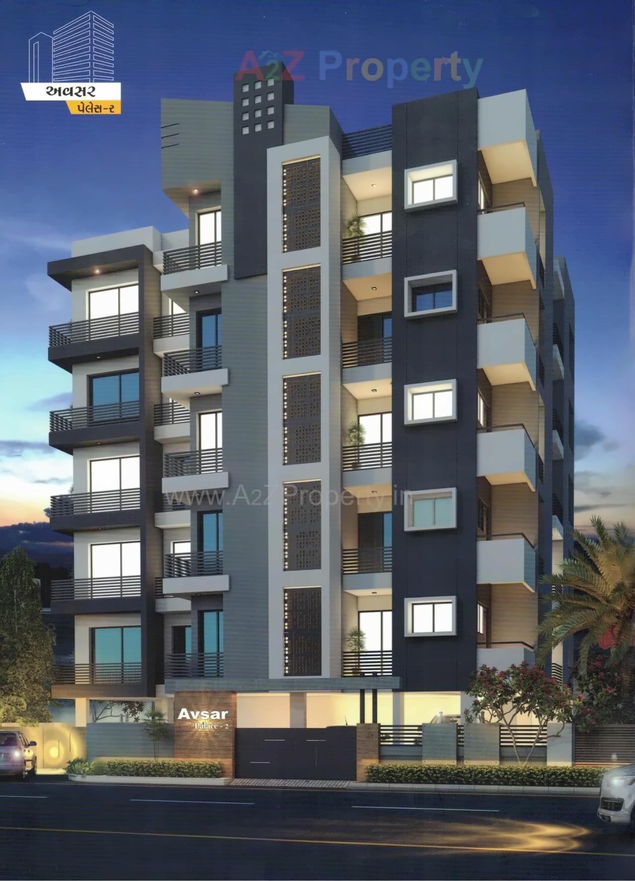 3D Elevation of real estate project Avasar Palace located at Manjuka, Rajkot, Gujarat