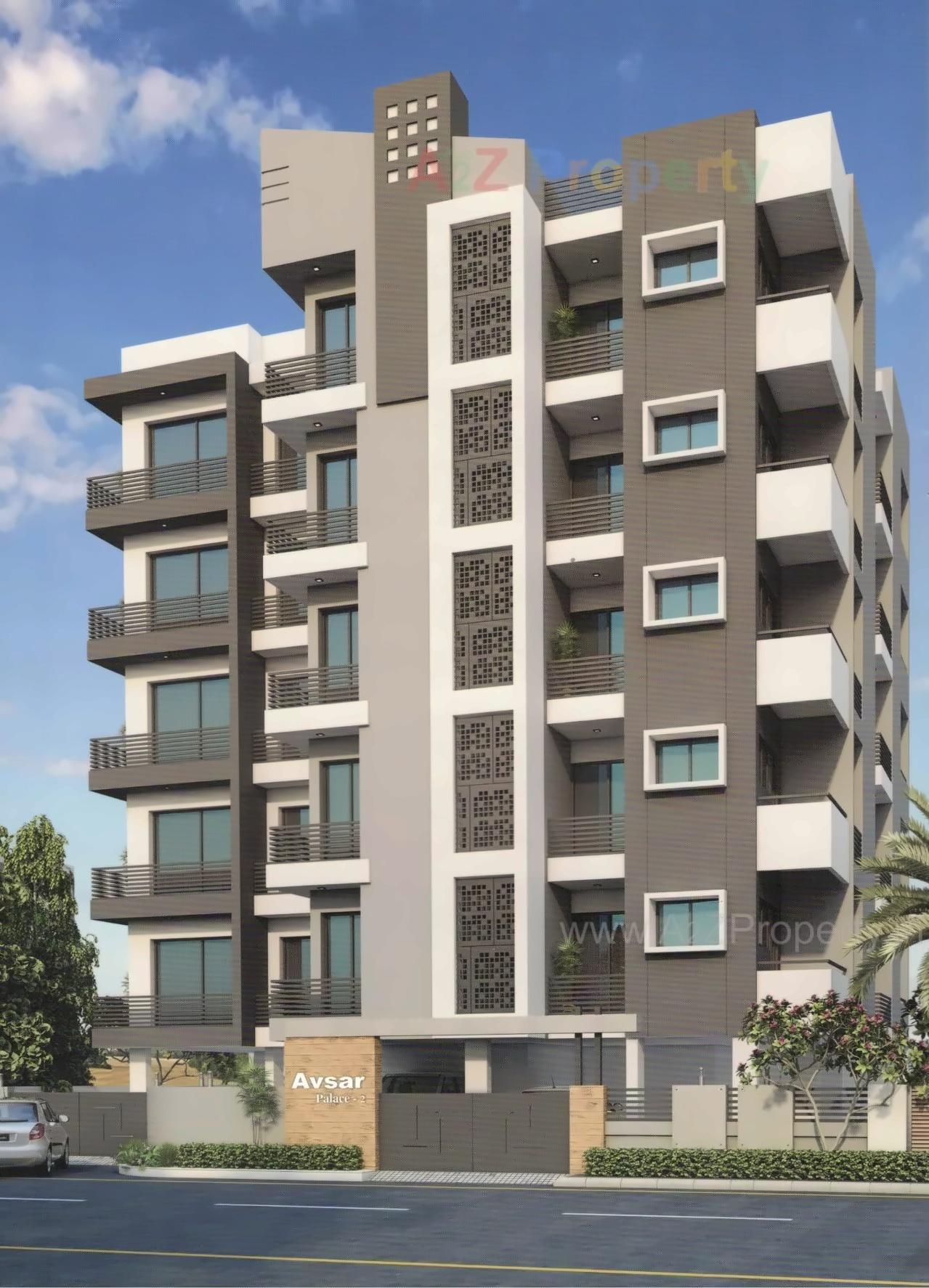3D Elevation of real estate project Avasar Palace located at Manjuka, Rajkot, Gujarat