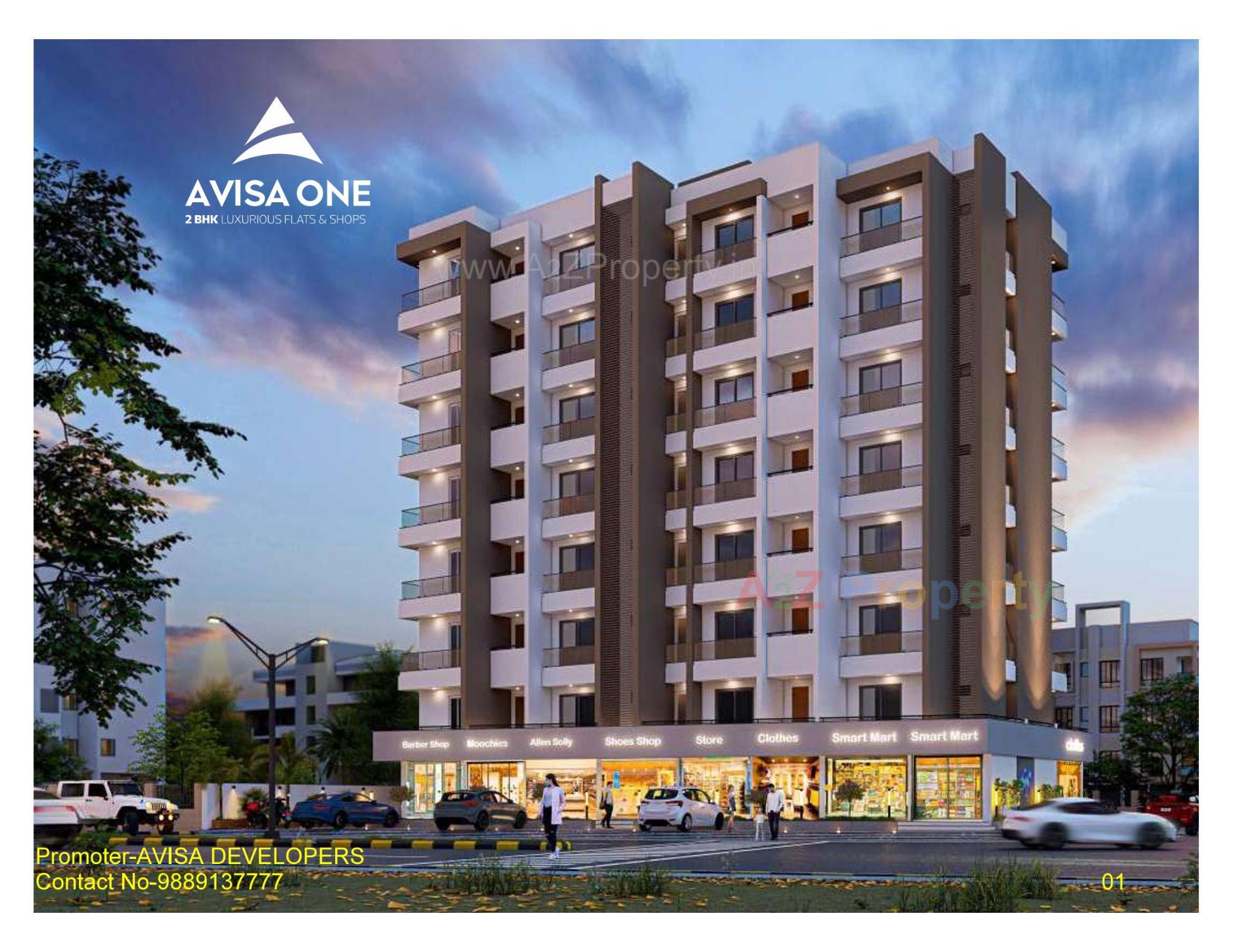 3D Elevation of real estate project Avisa One located at Mavdi, Rajkot, Gujarat