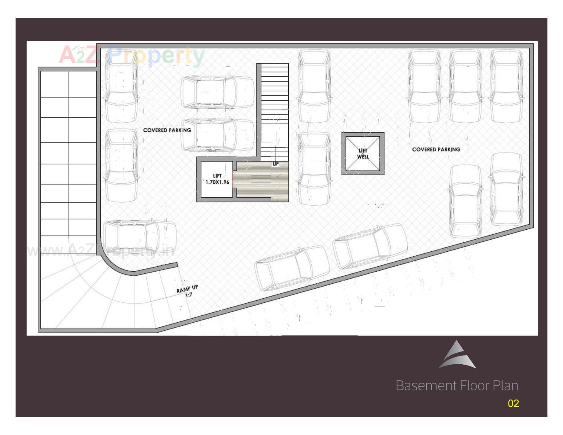 Layout of real estate project Avisa One located at Mavdi, Rajkot, Gujarat