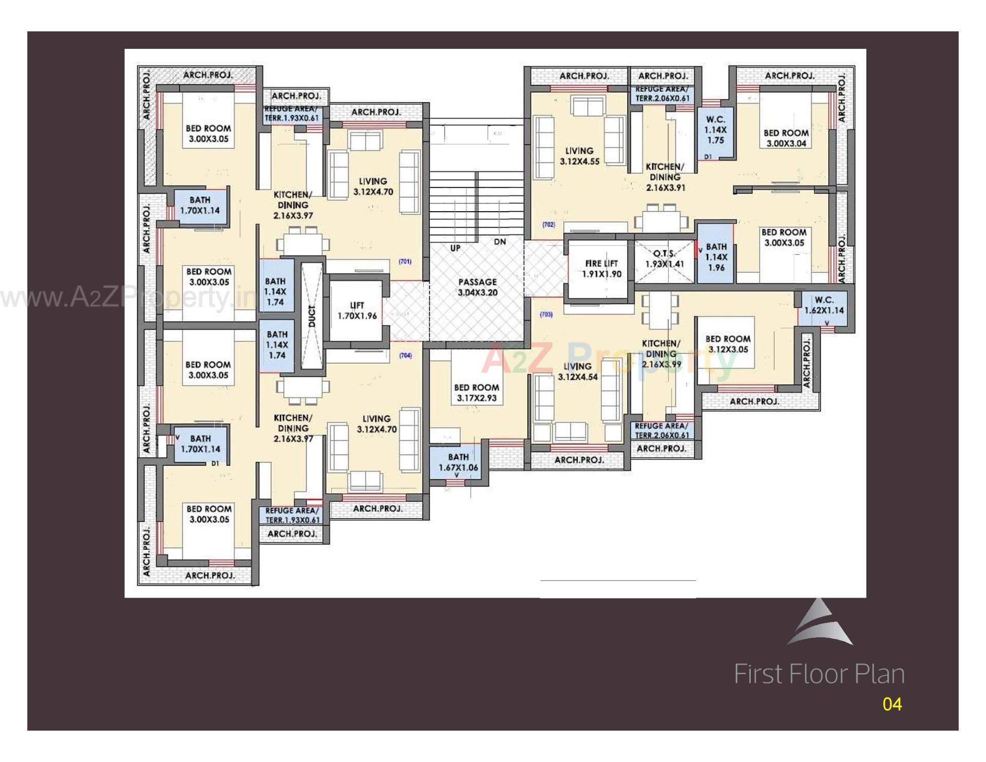 Layout of real estate project Avisa One located at Mavdi, Rajkot, Gujarat