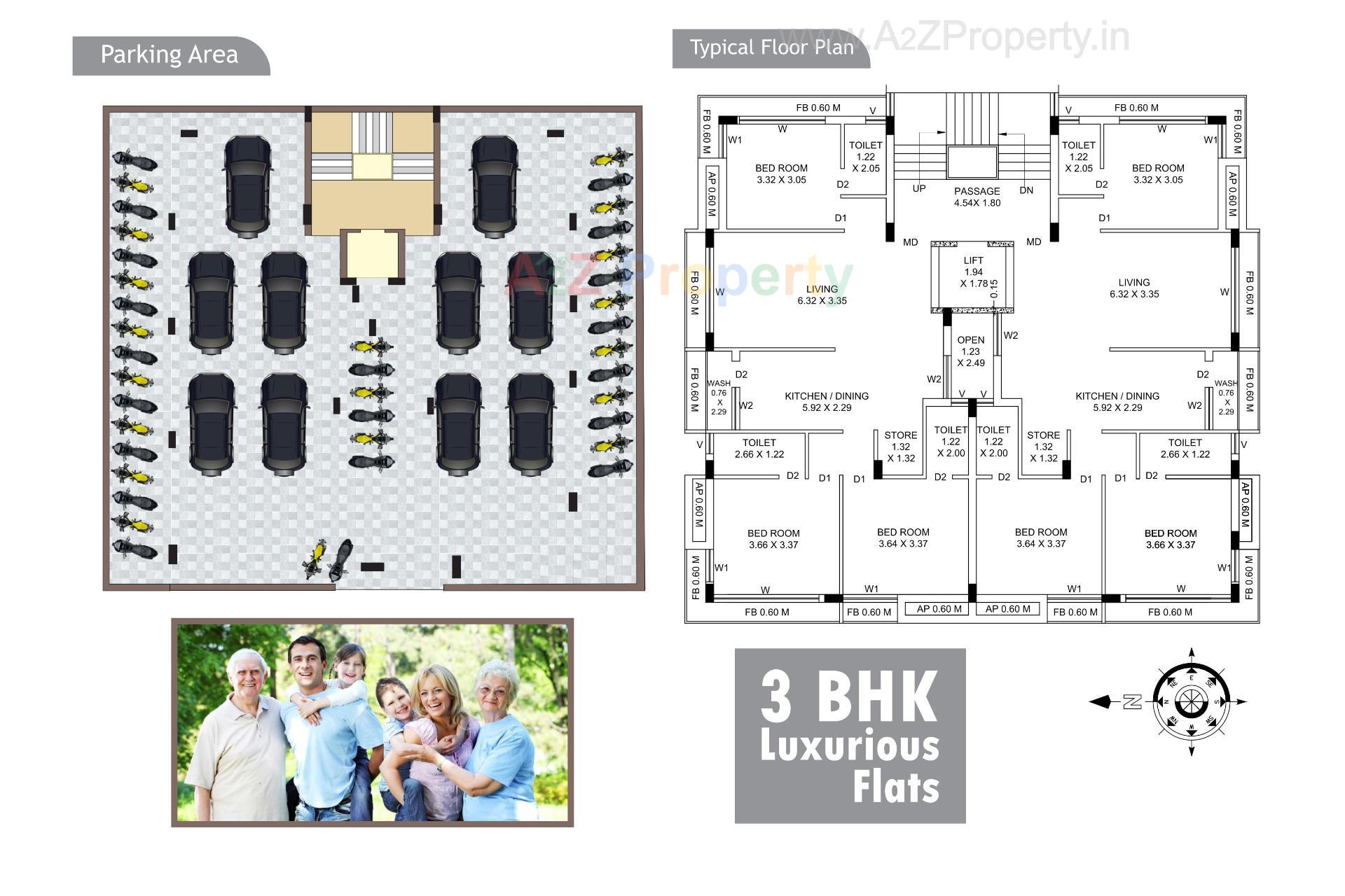 Layout of real estate project Avsar Palace located at Munjaka, Rajkot, Gujarat