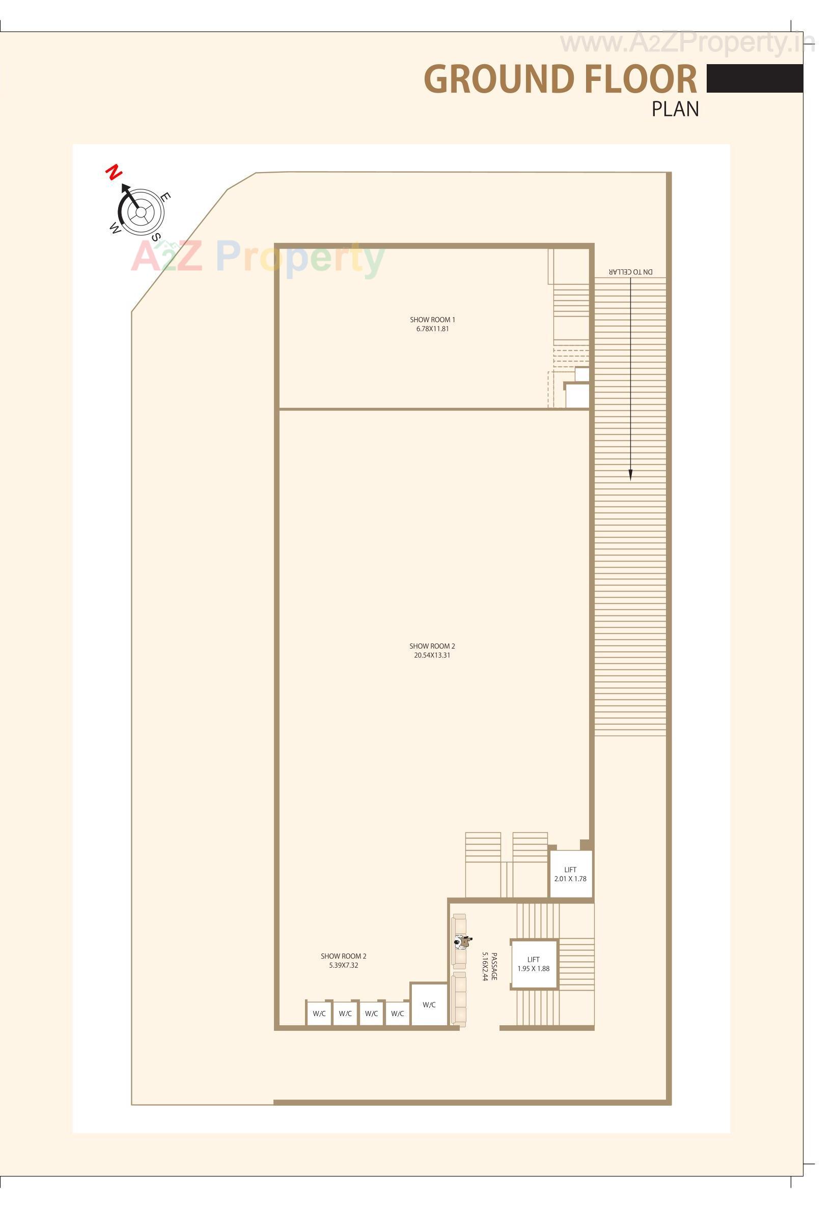 Layout of real estate project Azzaro Square located at Rajkot, Rajkot, Gujarat