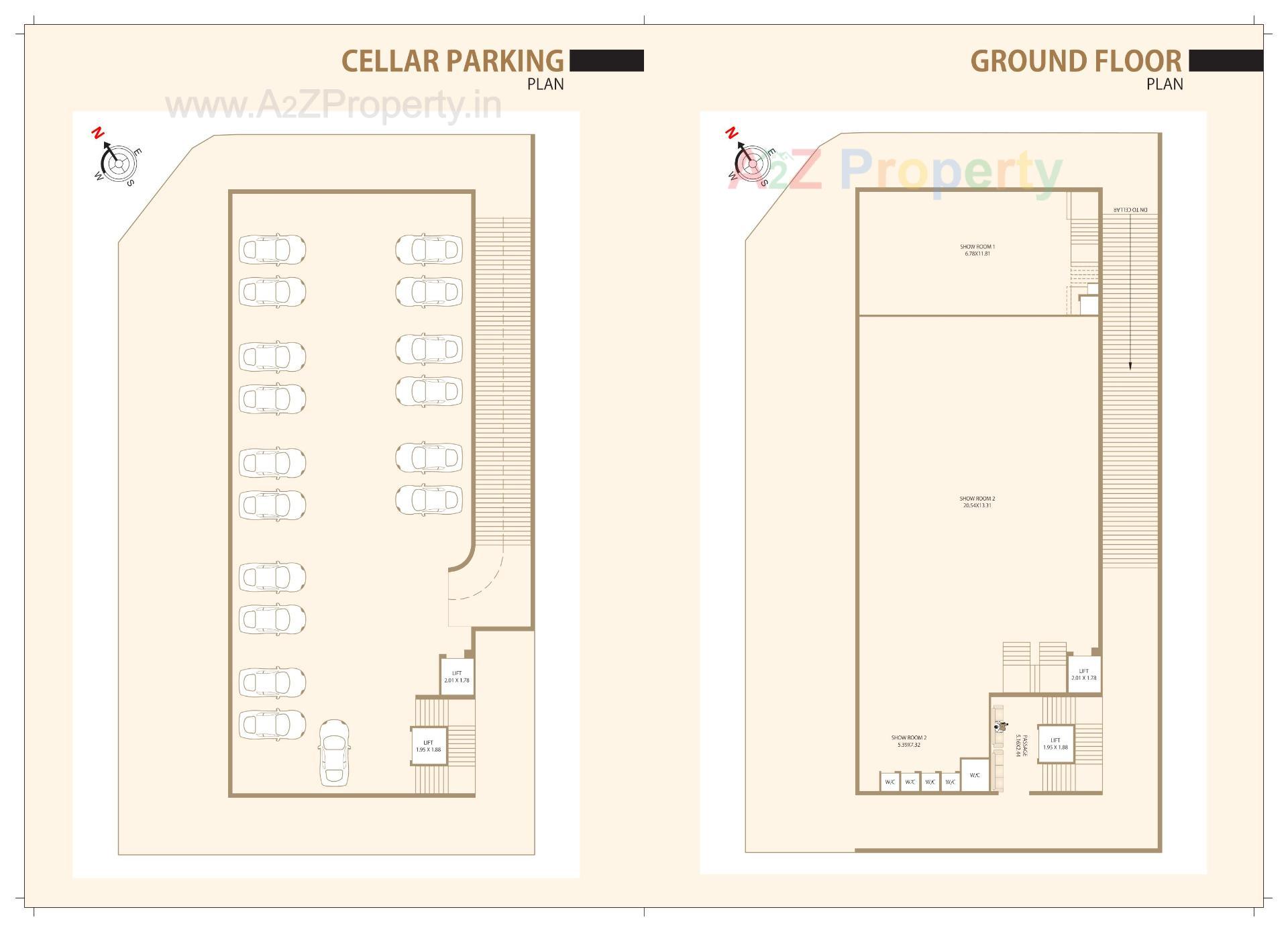 Layout of real estate project Azzaro Square located at Rajkot, Rajkot, Gujarat