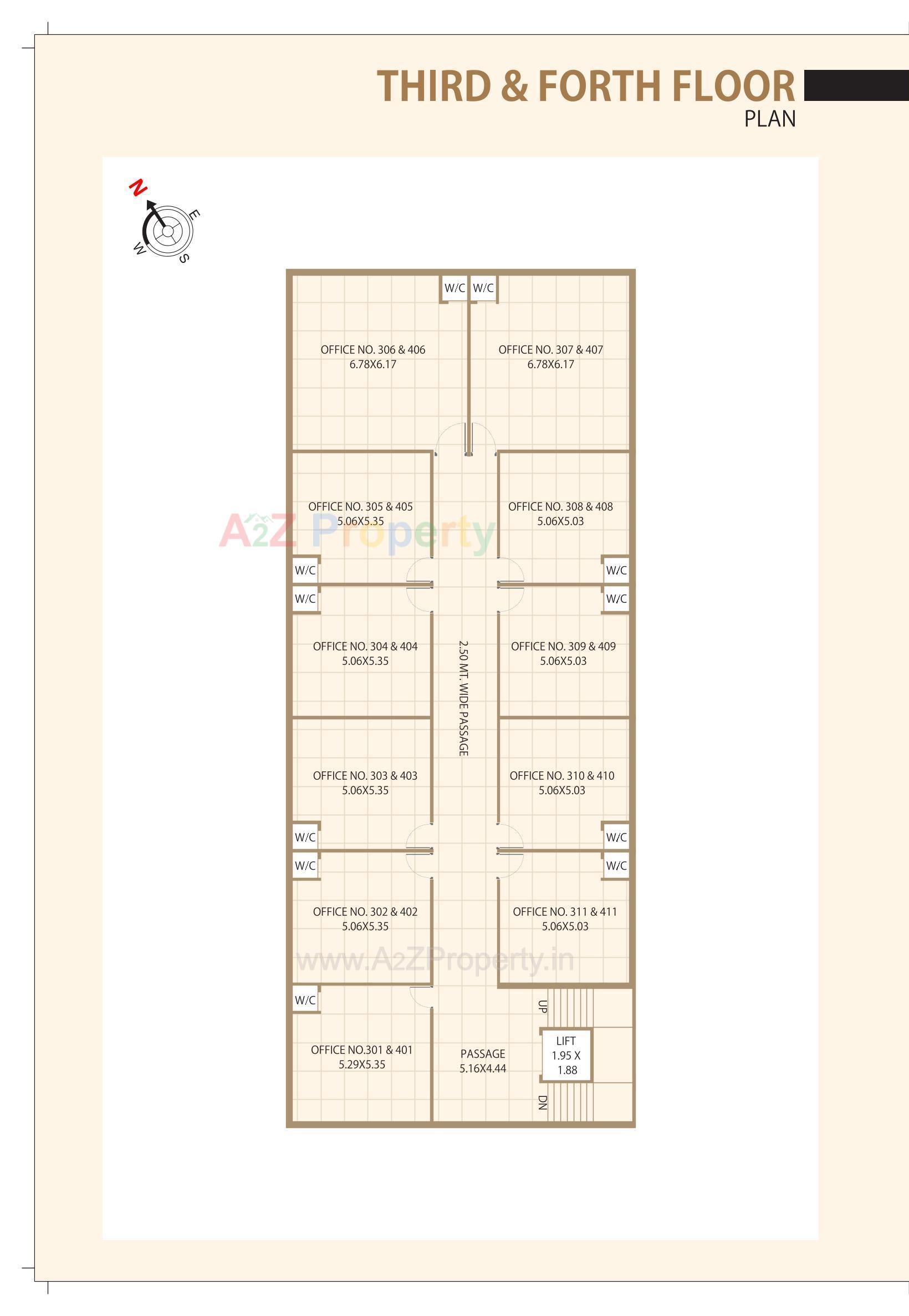 Layout of real estate project Azzaro Square located at Rajkot, Rajkot, Gujarat