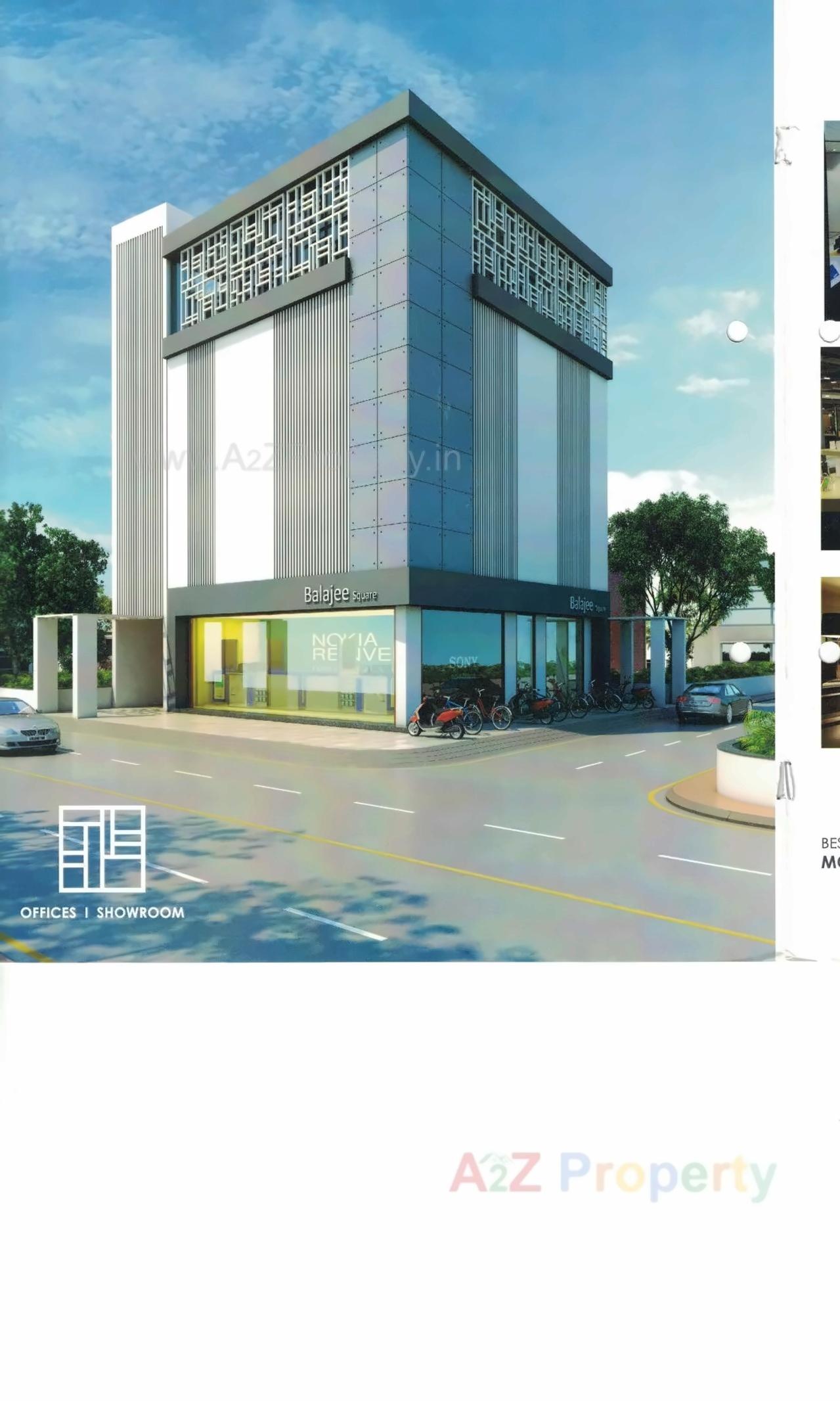 3D Elevation of real estate project Balajee Square located at Rajkot, Rajkot, Gujarat