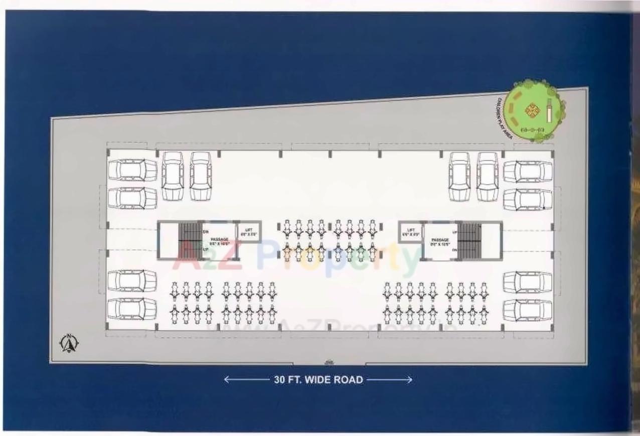 Layout of real estate project Balaji Residency located at Kangashiyali, Rajkot, Gujarat