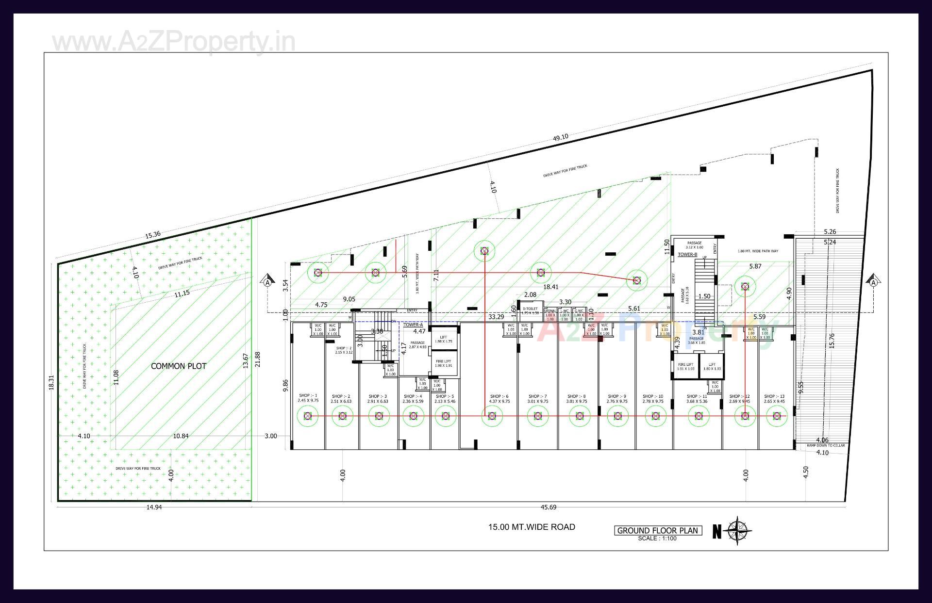 Layout of real estate project Bhakti Sanidhya located at Mavdi, Rajkot, Gujarat
