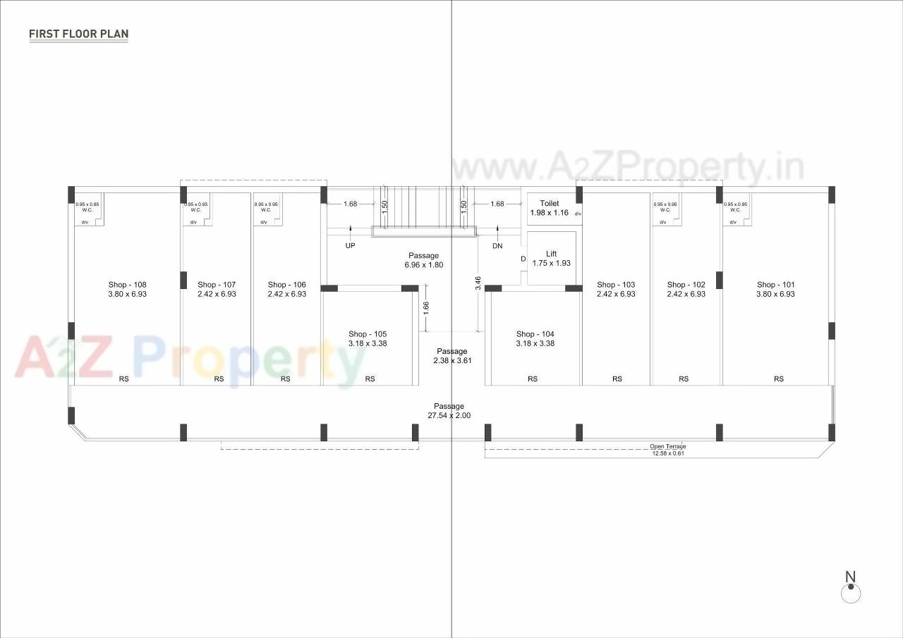 Layout of real estate project Bilipatra Prime located at Mavdi, Rajkot, Gujarat