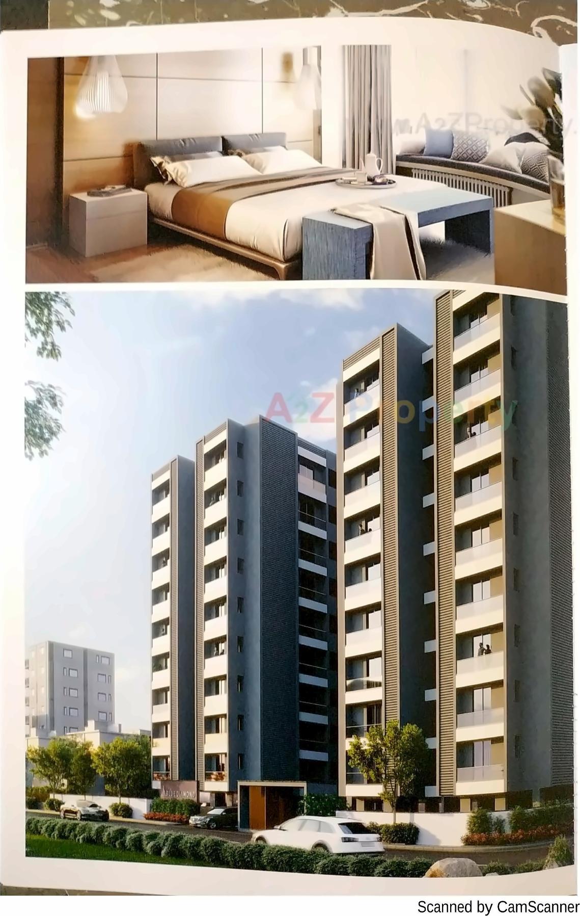3D Elevation of real estate project Blue Diamond located at Rajkot, Rajkot, Gujarat