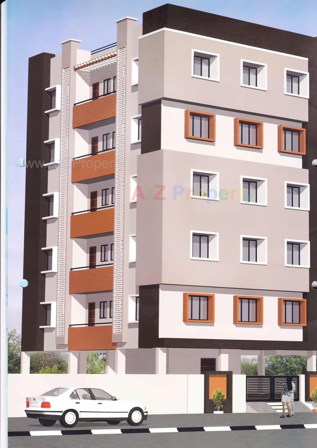 3D Elevation of real estate project Blue Sky located at Kothariya, Rajkot, Gujarat