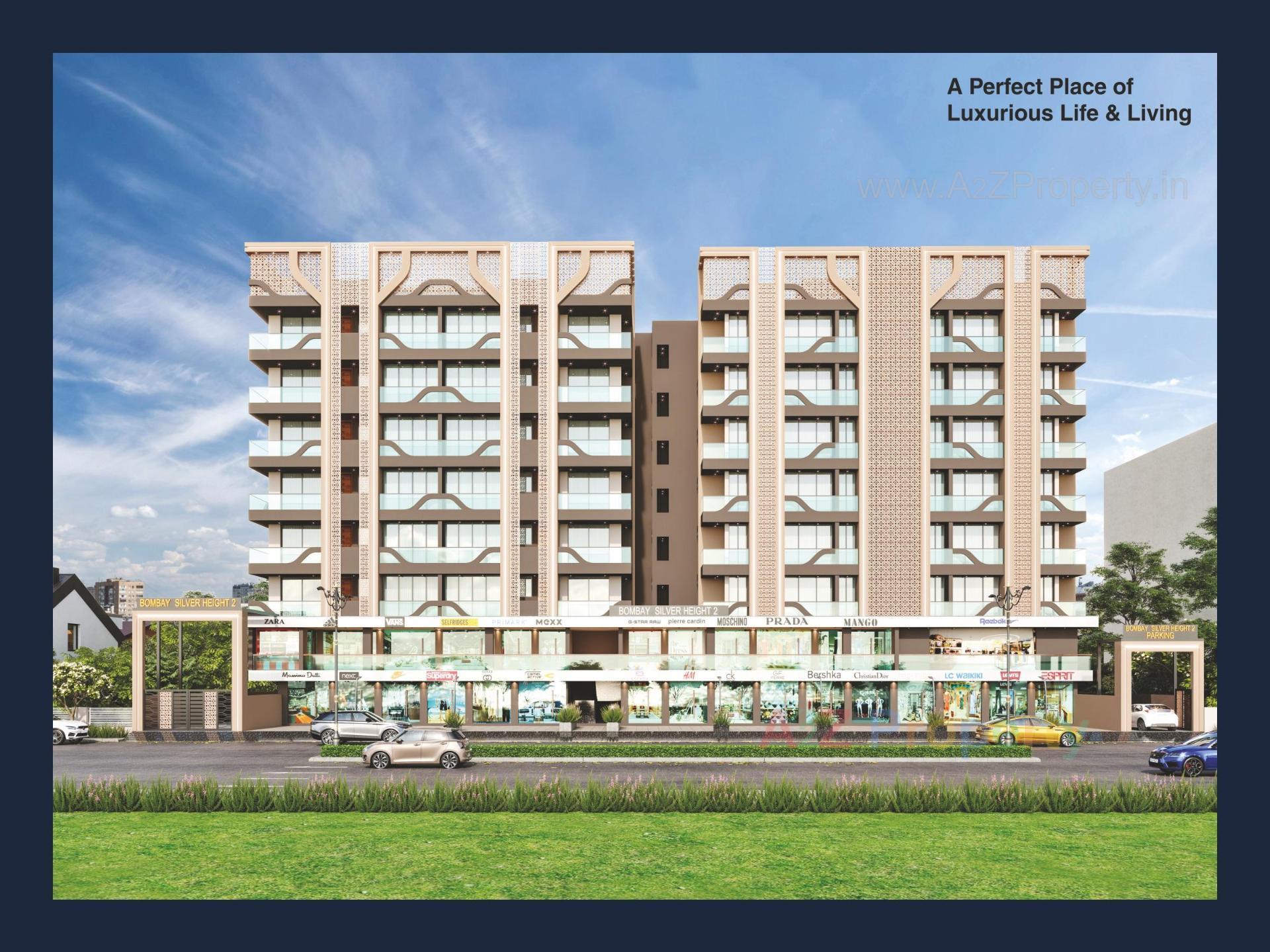 3D Elevation of real estate project Bombay Silver Height located at Rajkot, Rajkot, Gujarat