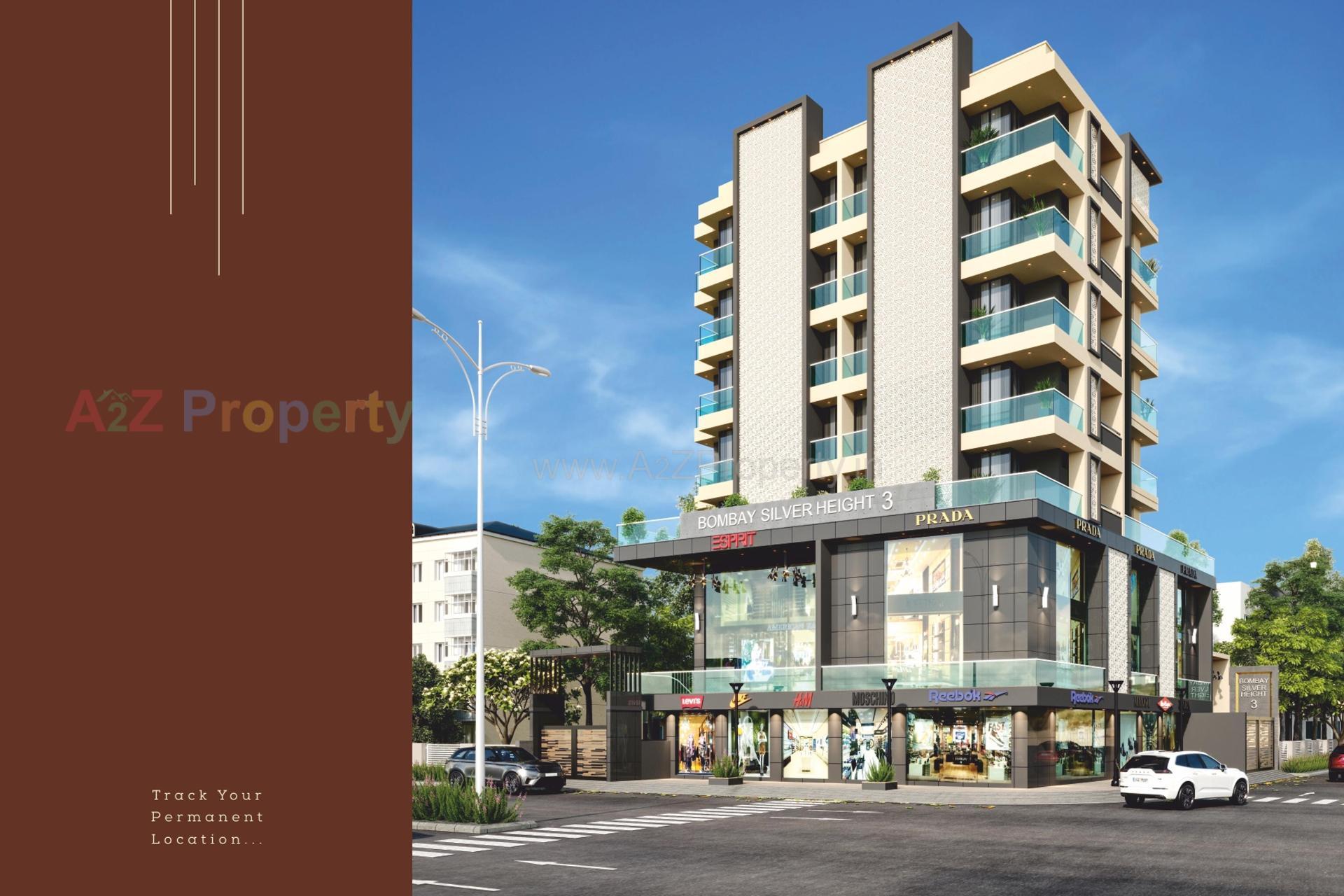 3D Elevation of real estate project Bombay Silver Height located at Rajkot, Rajkot, Gujarat