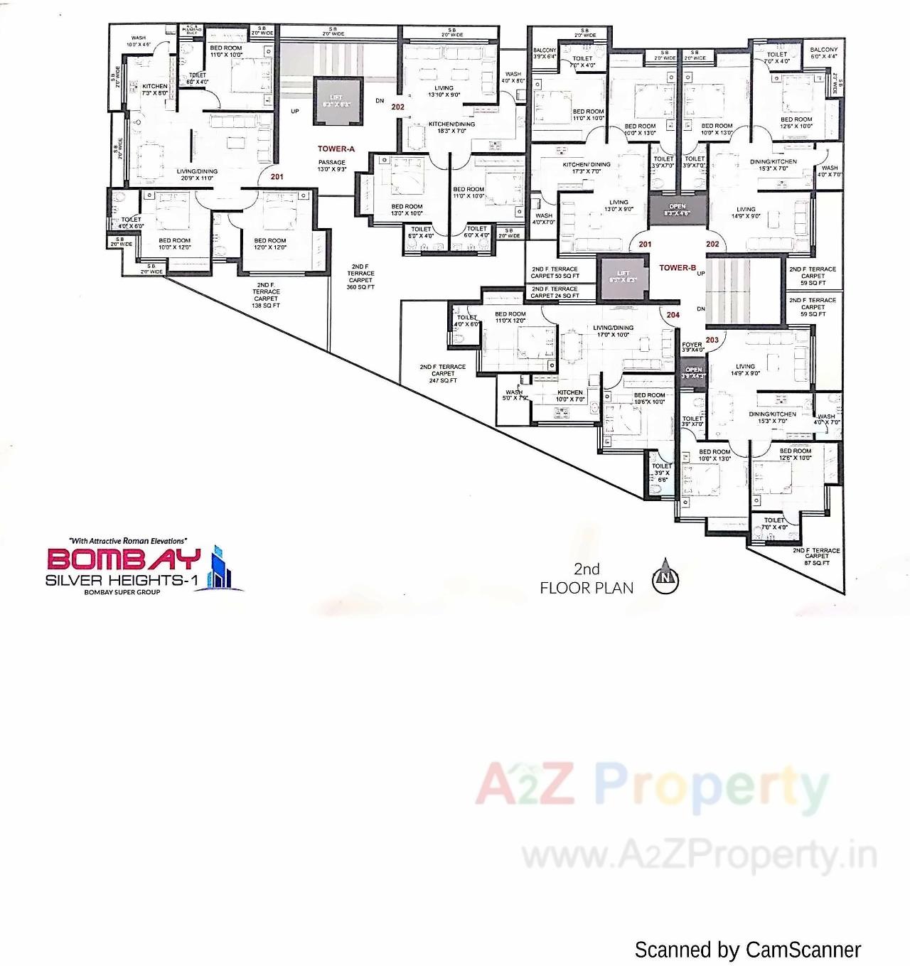 Layout of real estate project Bombay Silver Heights located at Rajkot, Rajkot, Gujarat