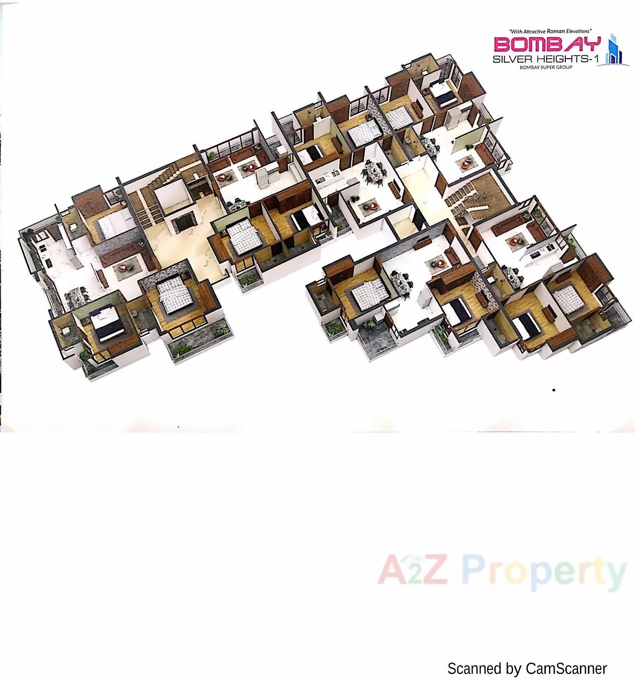 Layout of real estate project Bombay Silver Heights located at Rajkot, Rajkot, Gujarat