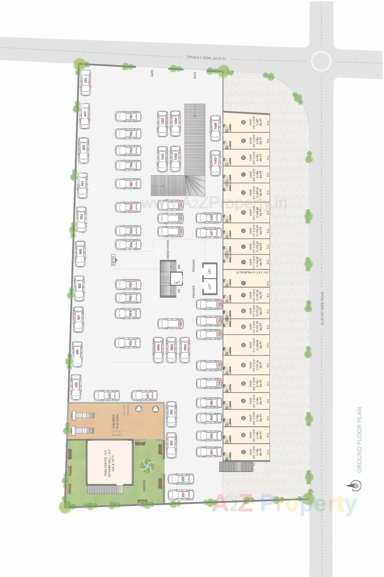Layout of real estate project Bombay Super Height located at Rajkot, Rajkot, Gujarat