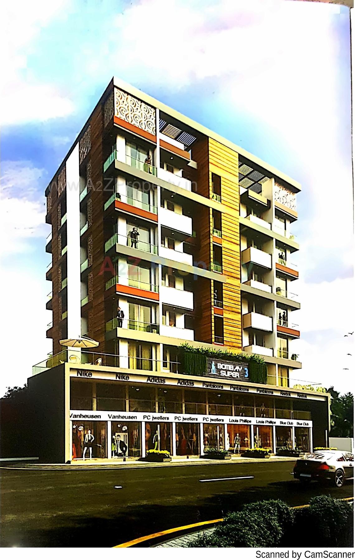3D Elevation of real estate project Bombay Super Height located at Rajkot, Rajkot, Gujarat