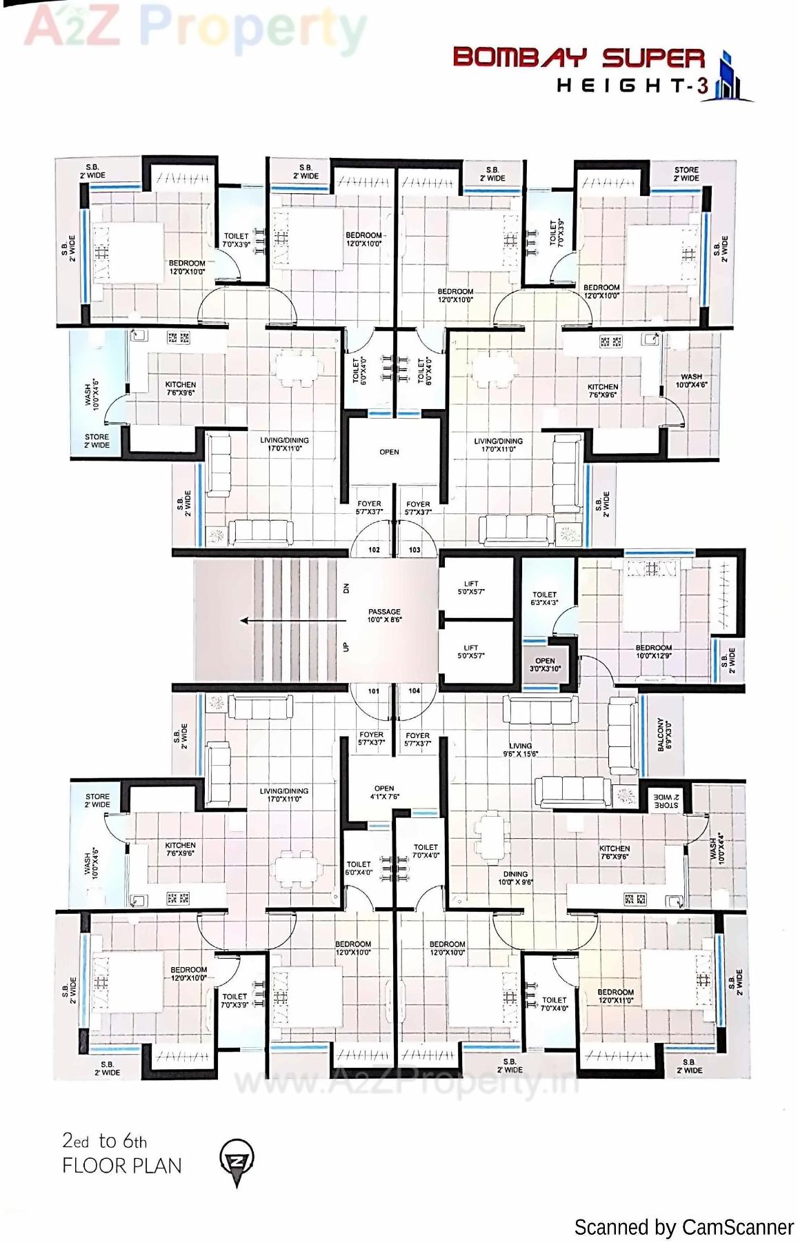 Layout of real estate project Bombay Super Height located at Rajkot, Rajkot, Gujarat