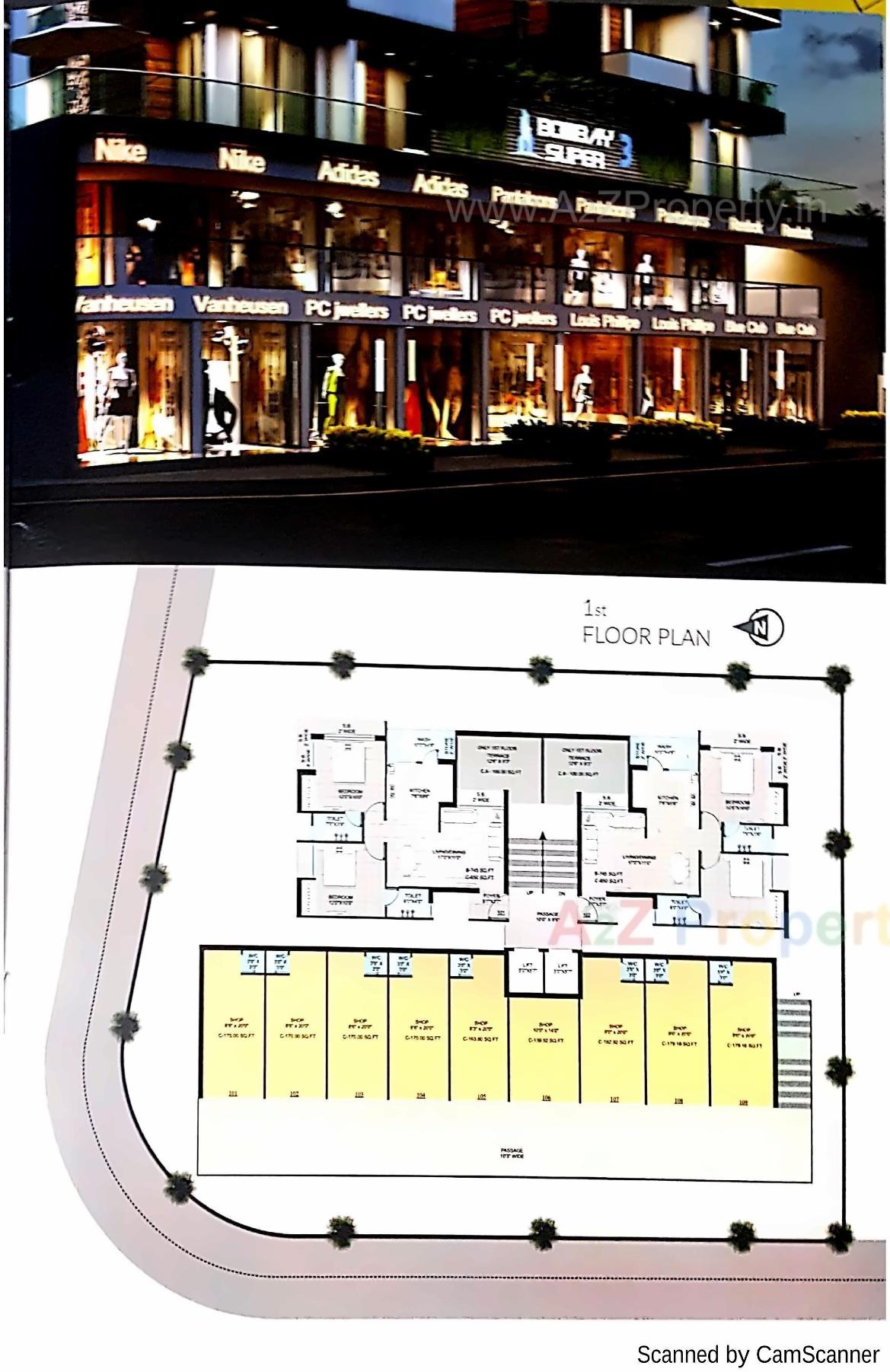 Layout of real estate project Bombay Super Height located at Rajkot, Rajkot, Gujarat