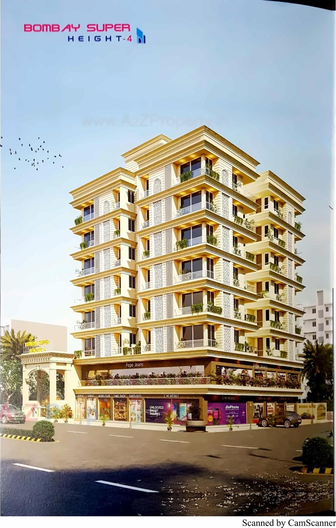 3D Elevation of real estate project Bombay Super Height located at Rajkot, Rajkot, Gujarat