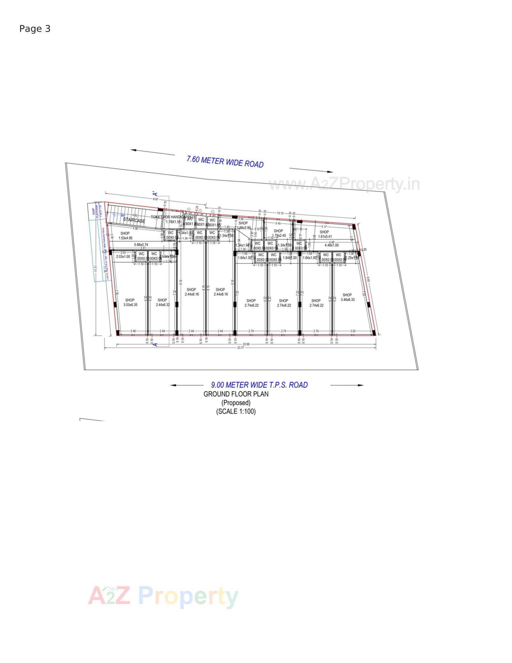 Layout of real estate project Business Corner located at Rajkot, Rajkot, Gujarat