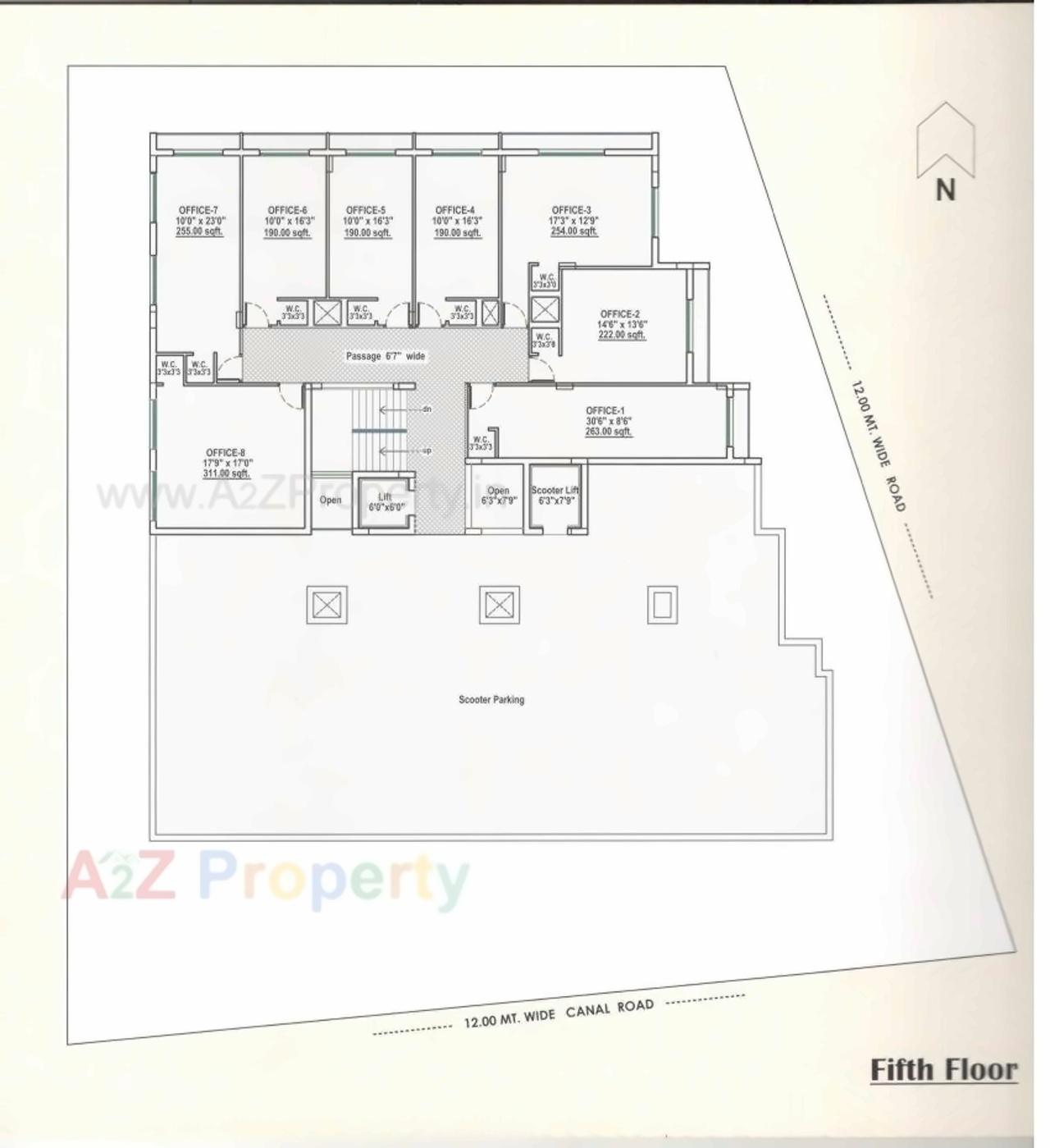 Layout of real estate project Business Edifice located at Rajkot, Rajkot, Gujarat