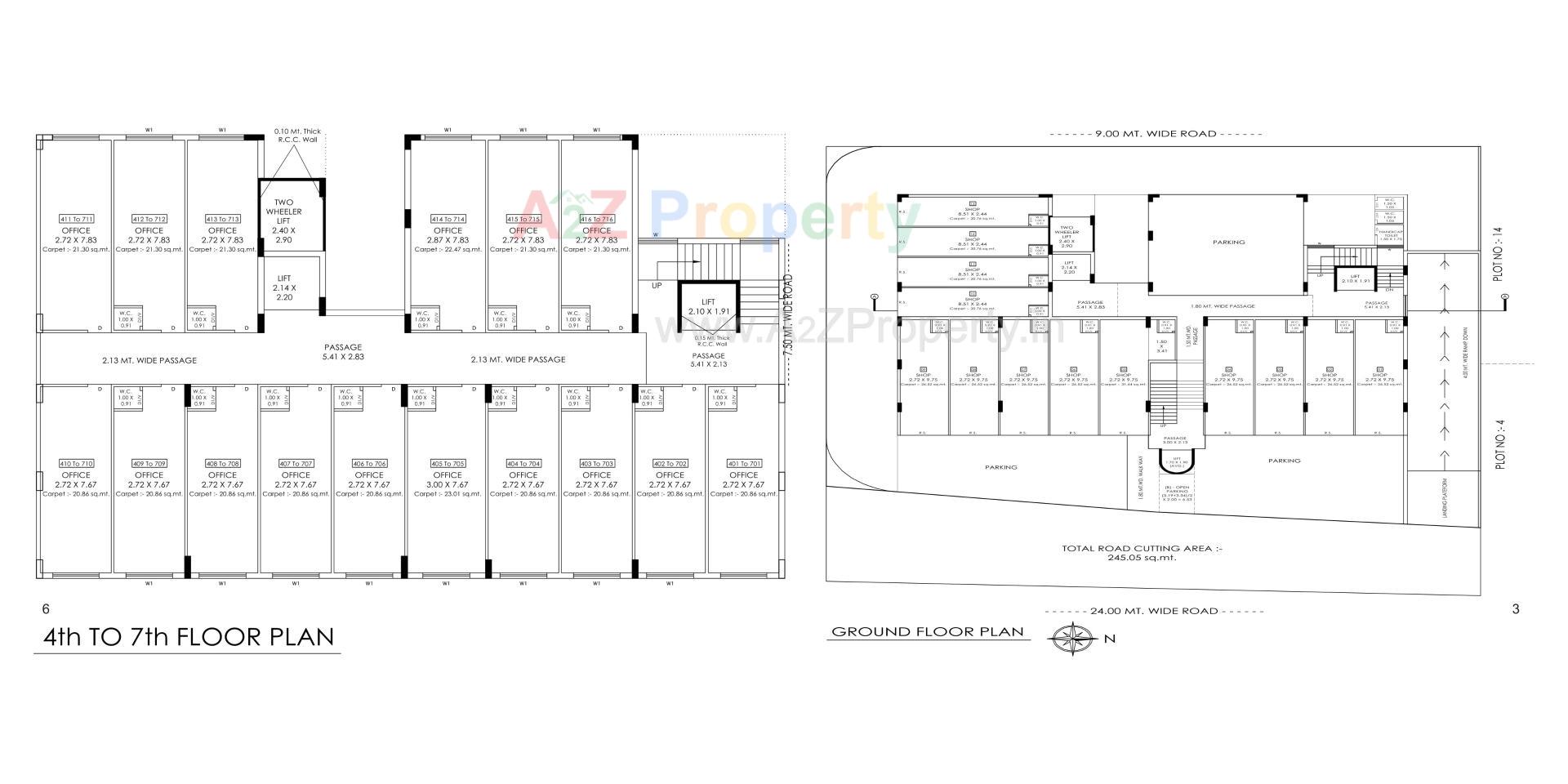 Layout of real estate project Business Empire located at Kothariya, Rajkot, Gujarat