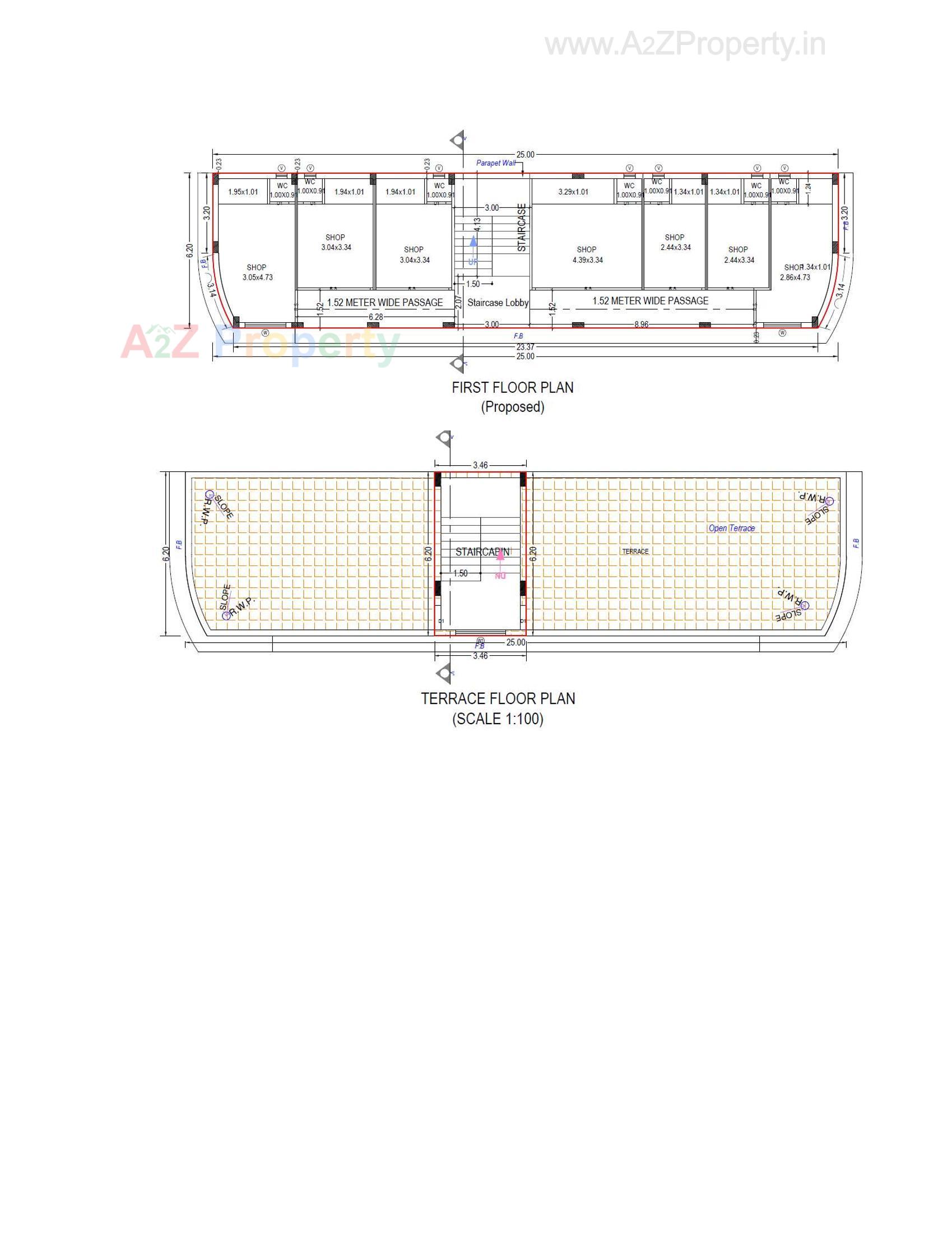 Layout of real estate project Business Hub located at Manharpur, Rajkot, Gujarat