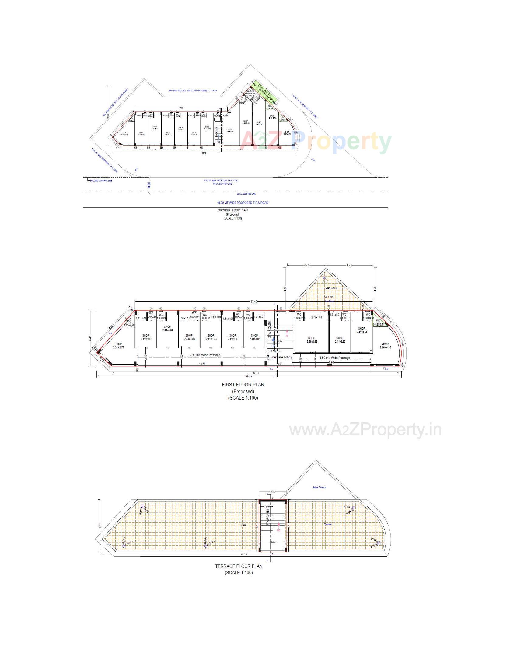 Layout of real estate project Business Plaza located at Manharpur, Rajkot, Gujarat