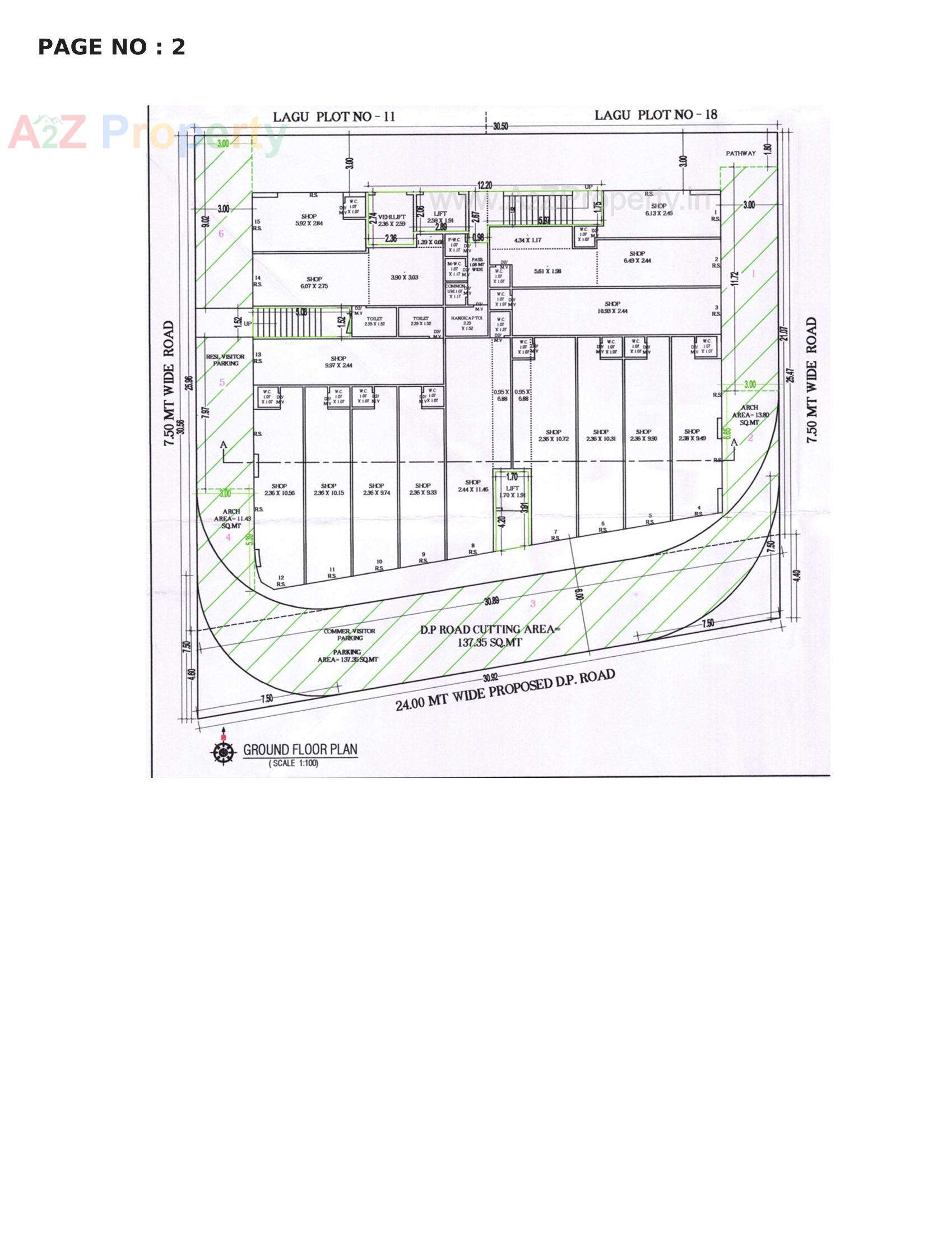 Layout of real estate project Business Point located at Kothariya, Rajkot, Gujarat