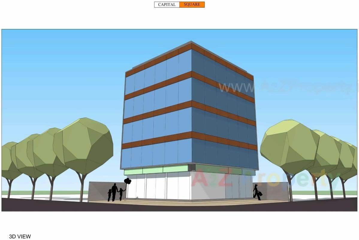 3D Elevation of real estate project Capital Square located at City, Rajkot, Gujarat