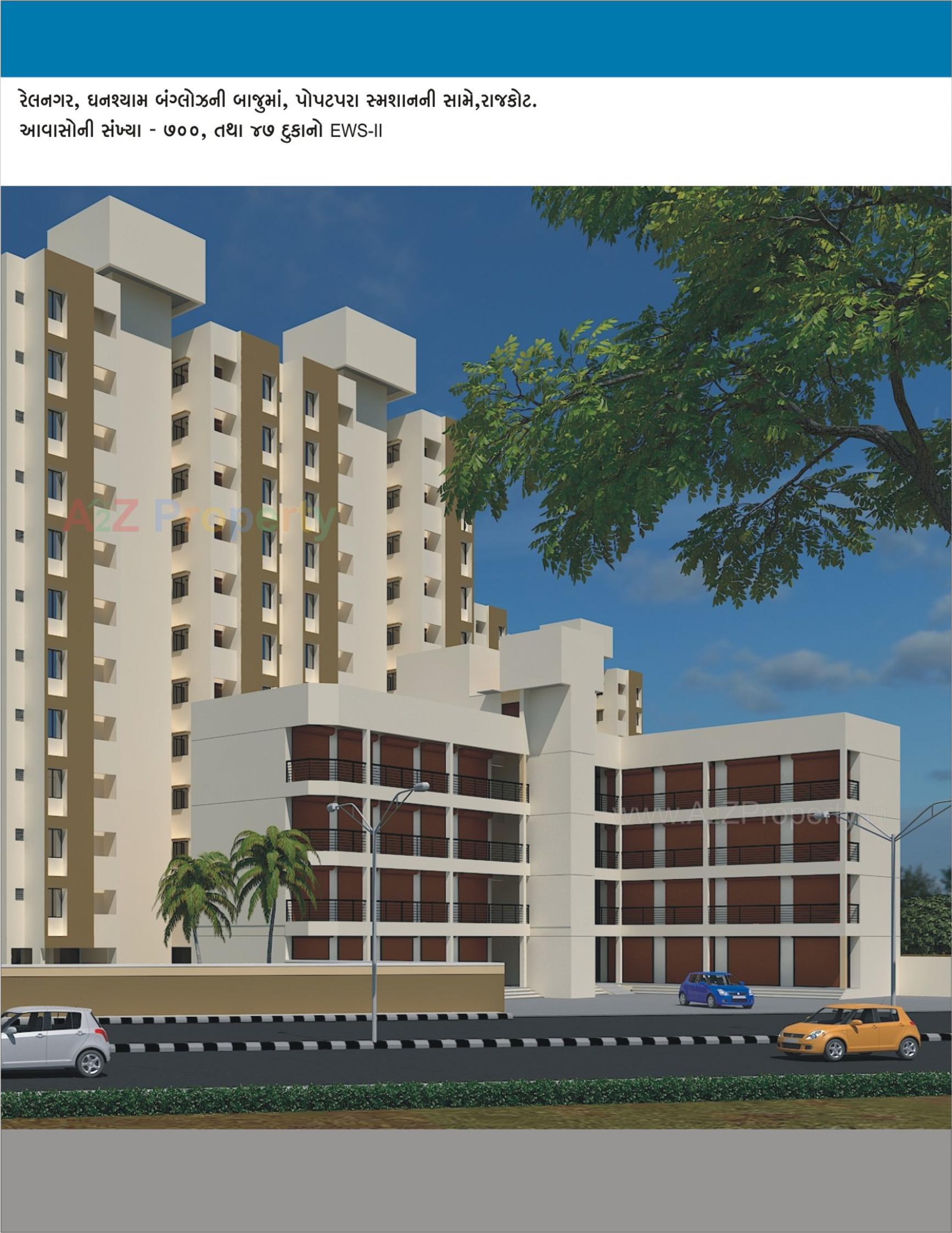3D Elevation of real estate project Central Package  Fp 12b located at Rajkot, Rajkot, Gujarat