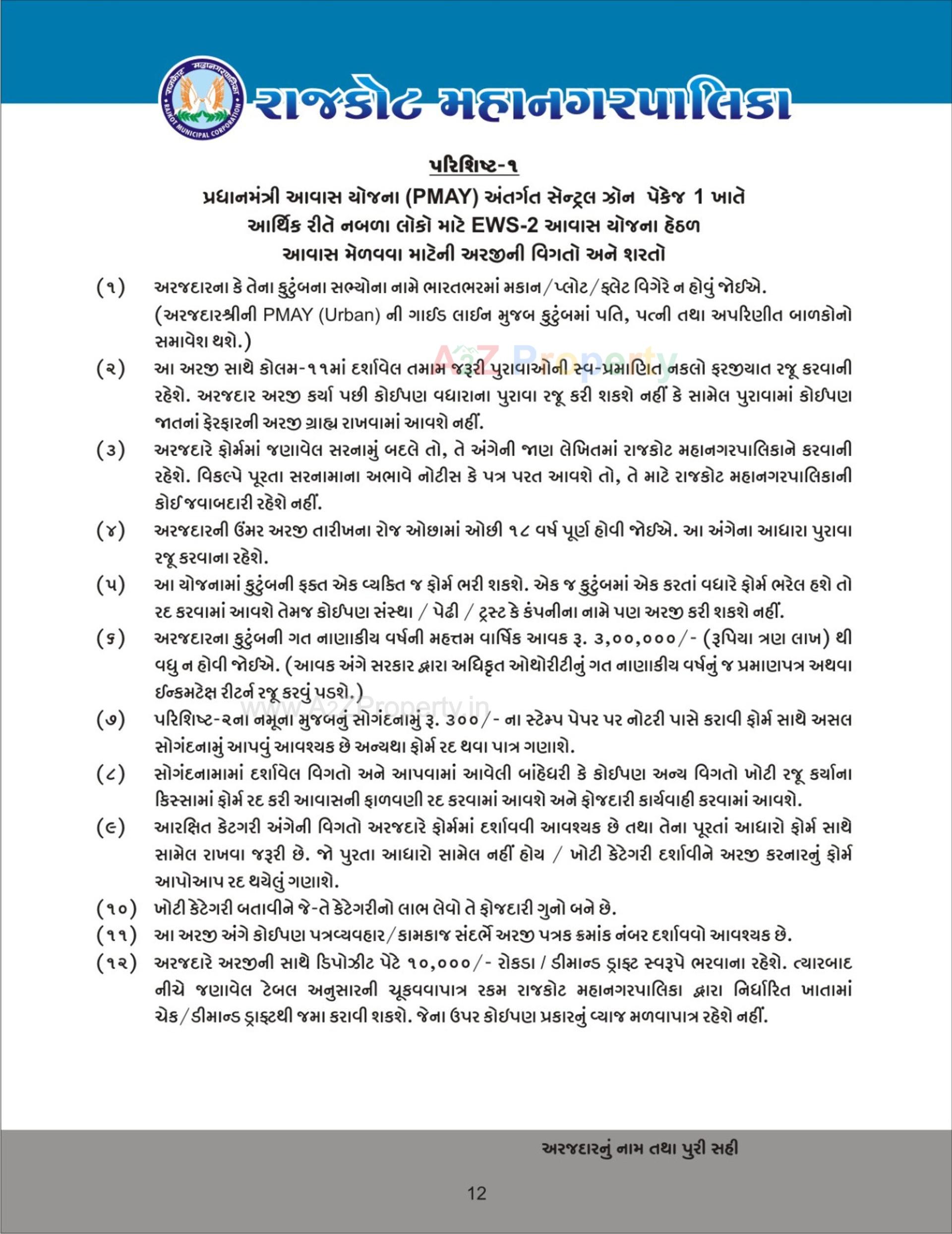  of real estate project Central Zone Package  Fp 12a located at Rajkot, Rajkot, Gujarat