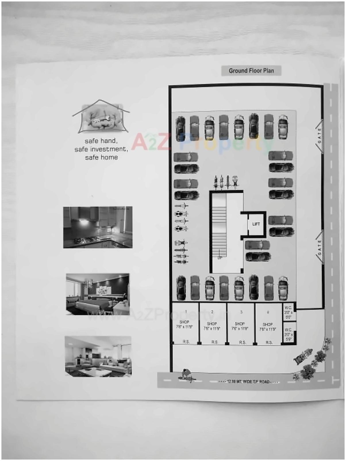Layout of real estate project City Center located at Gondal, Rajkot, Gujarat