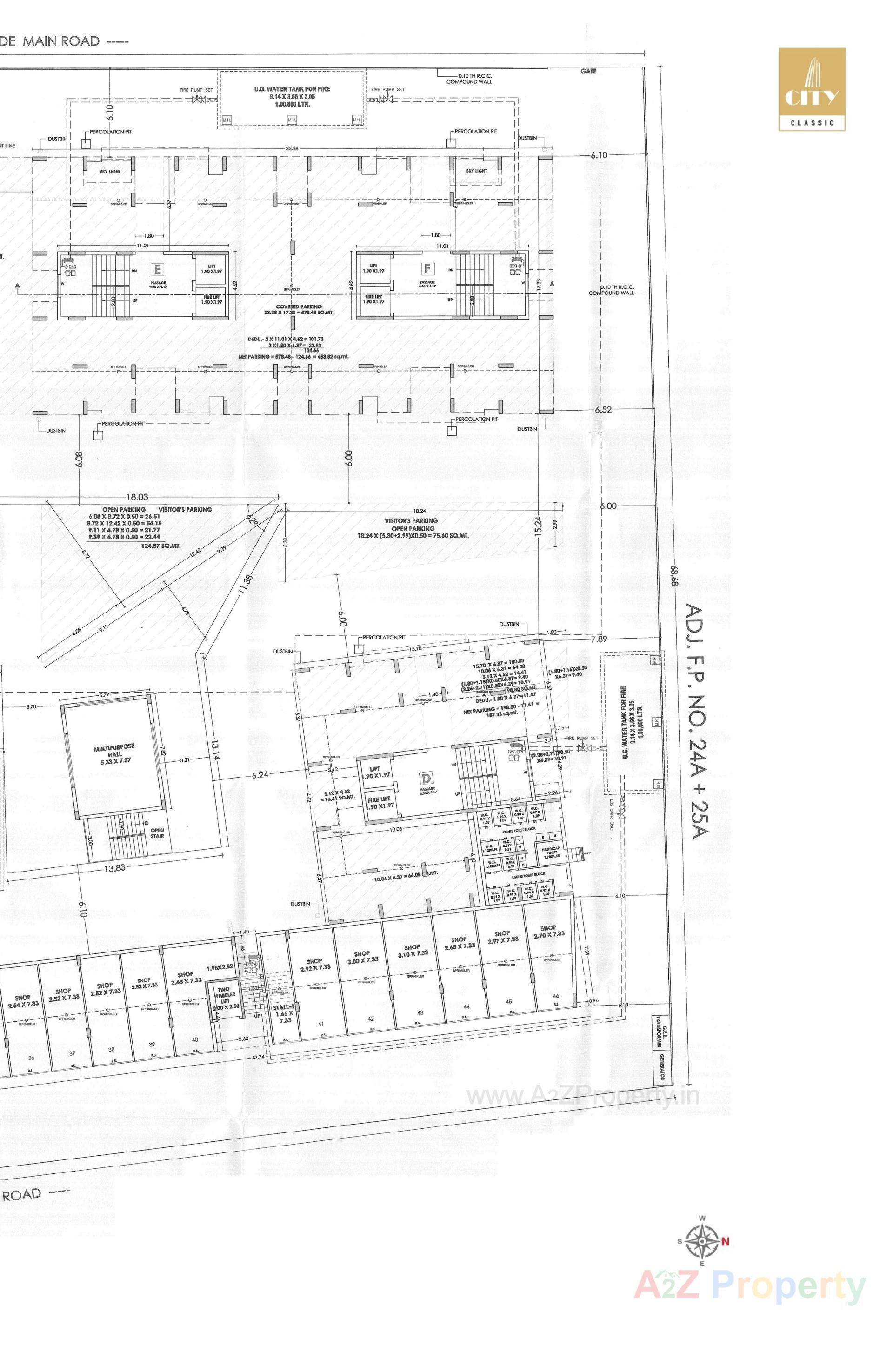 Layout of real estate project City Classic located at Mavdi, Rajkot, Gujarat