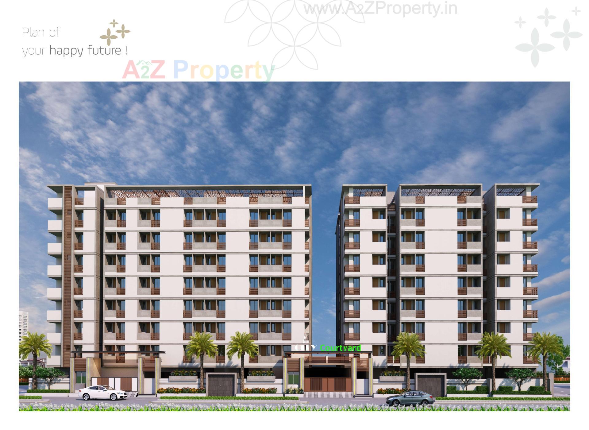 3D Elevation of real estate project City Courtyard located at Nagar, Rajkot, Gujarat