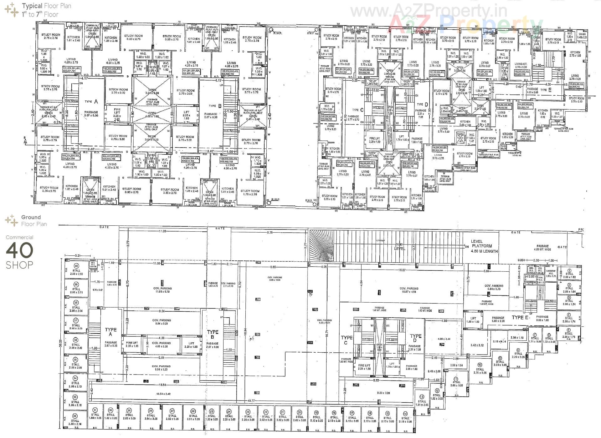 Layout of real estate project City Courtyard located at Nagar, Rajkot, Gujarat
