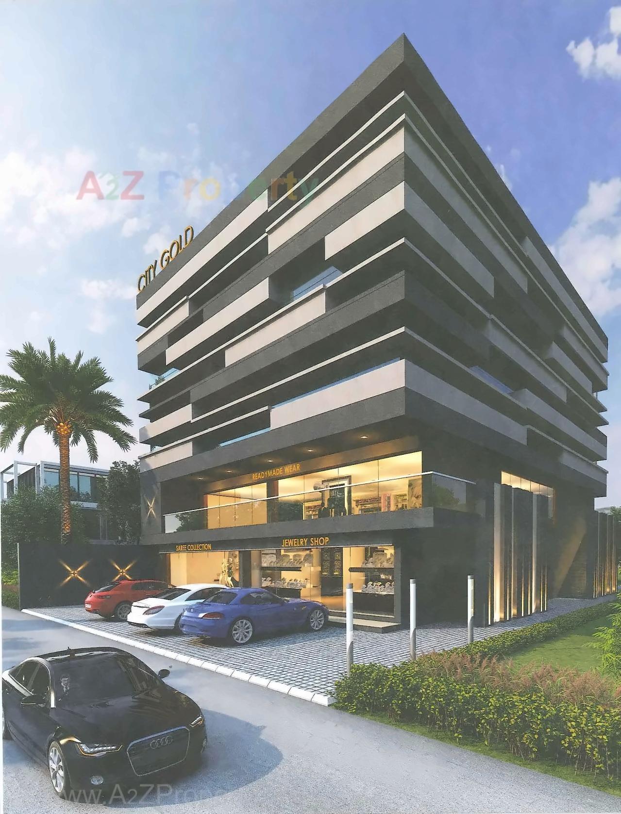 3D Elevation of real estate project City Gold located at Rajkot, Rajkot, Gujarat