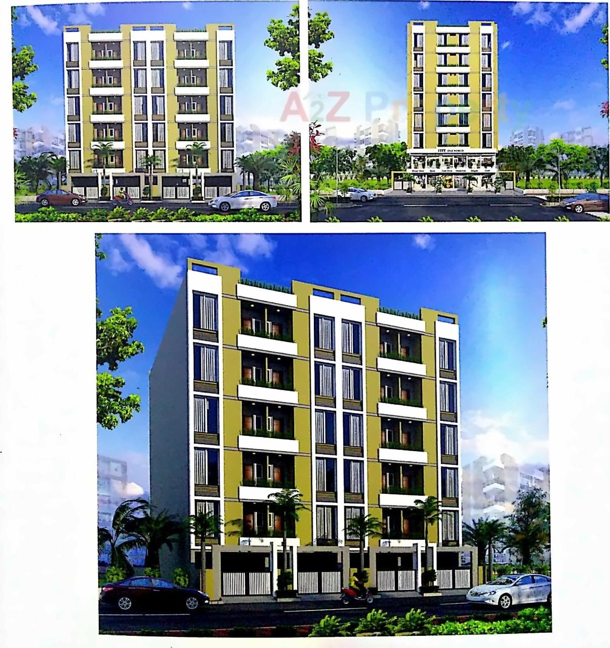3D Elevation of real estate project City One World located at Rajkot, Rajkot, Gujarat