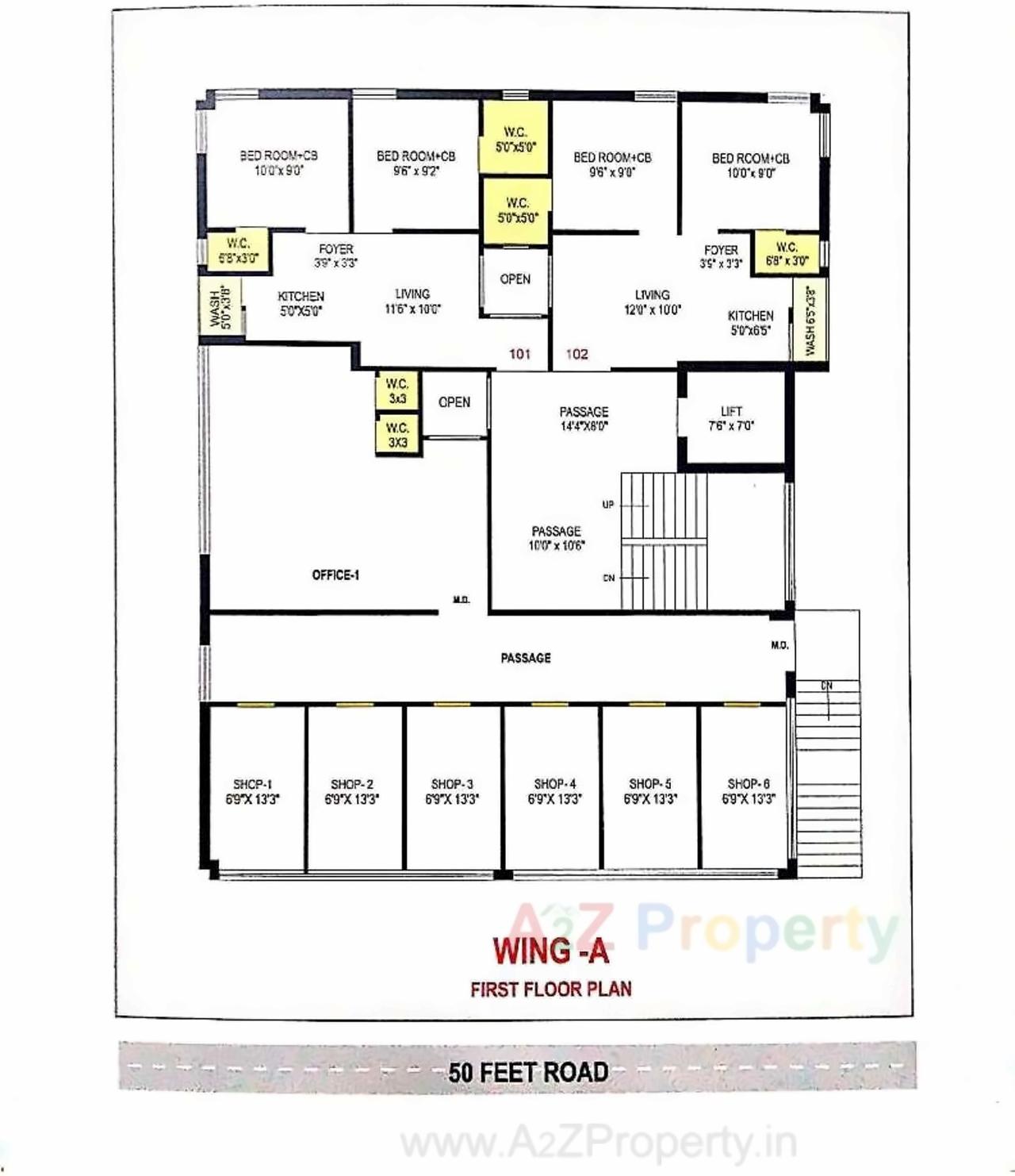 Layout of real estate project City One World located at Rajkot, Rajkot, Gujarat