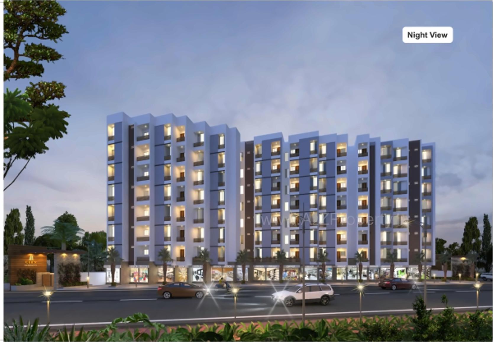 3D Elevation of real estate project City Serenity located at Raiya, Rajkot, Gujarat