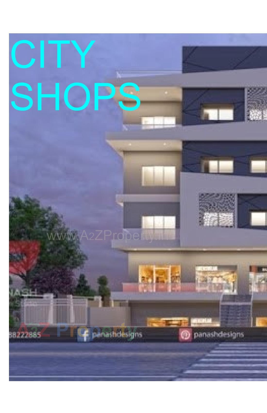 3D Elevation of real estate project City Shops located at Rajkot, Rajkot, Gujarat