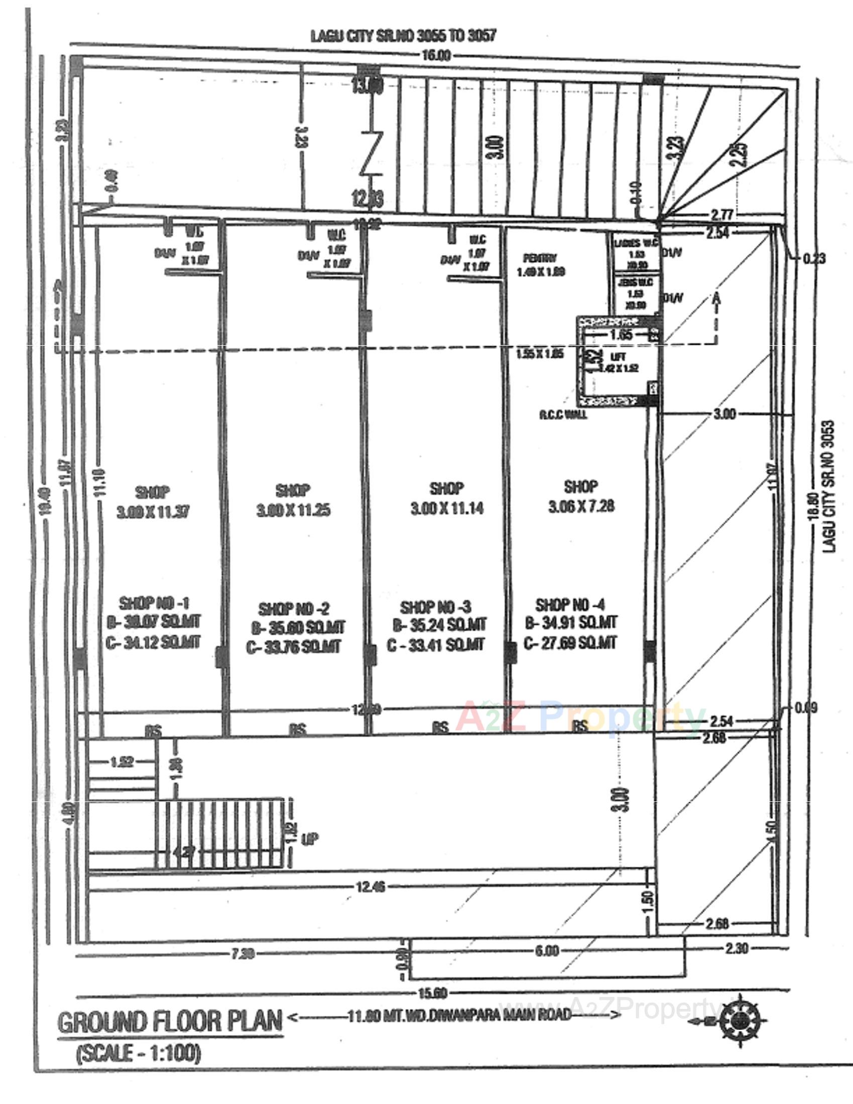 Layout of real estate project City Shops located at Rajkot, Rajkot, Gujarat