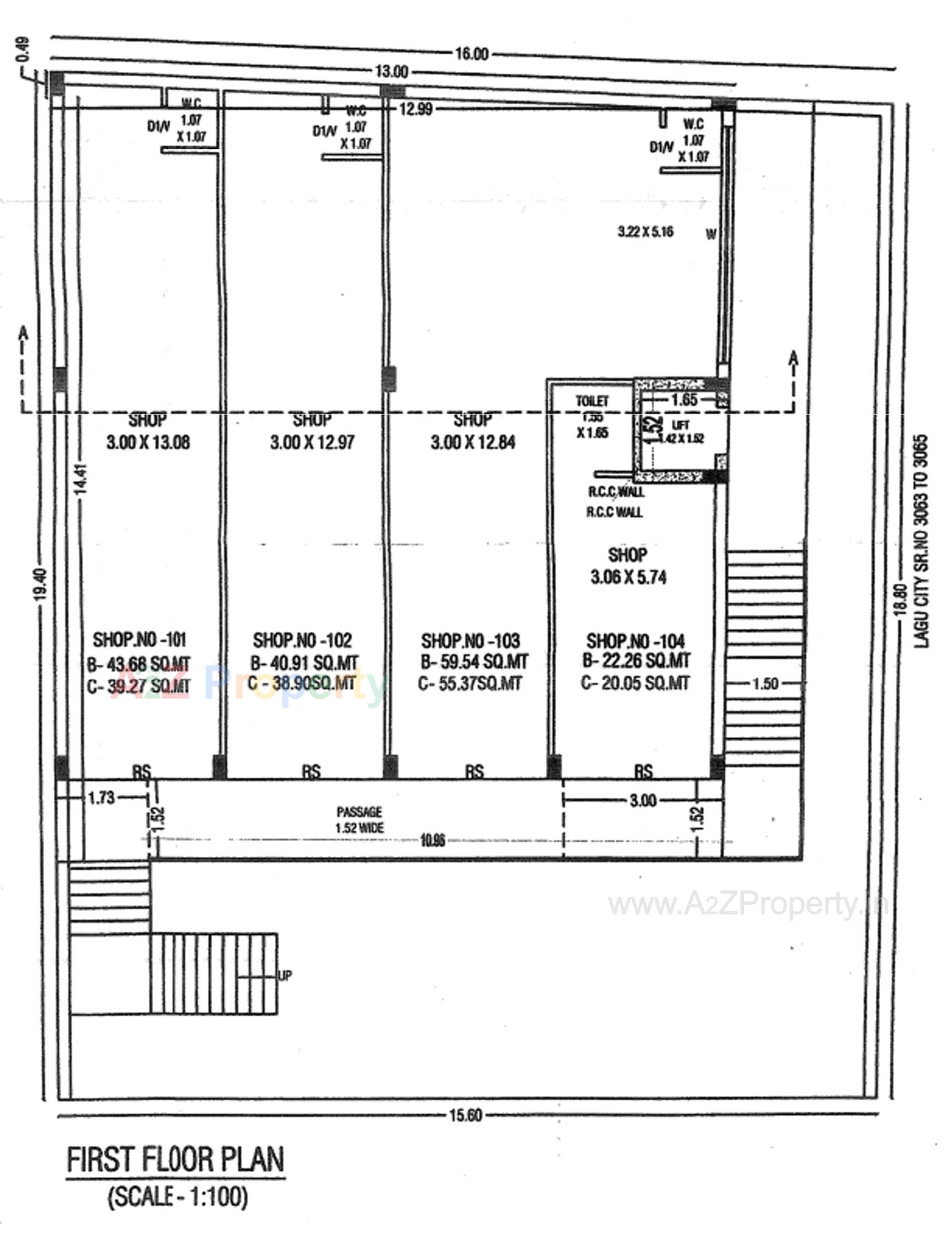 Layout of real estate project City Shops located at Rajkot, Rajkot, Gujarat