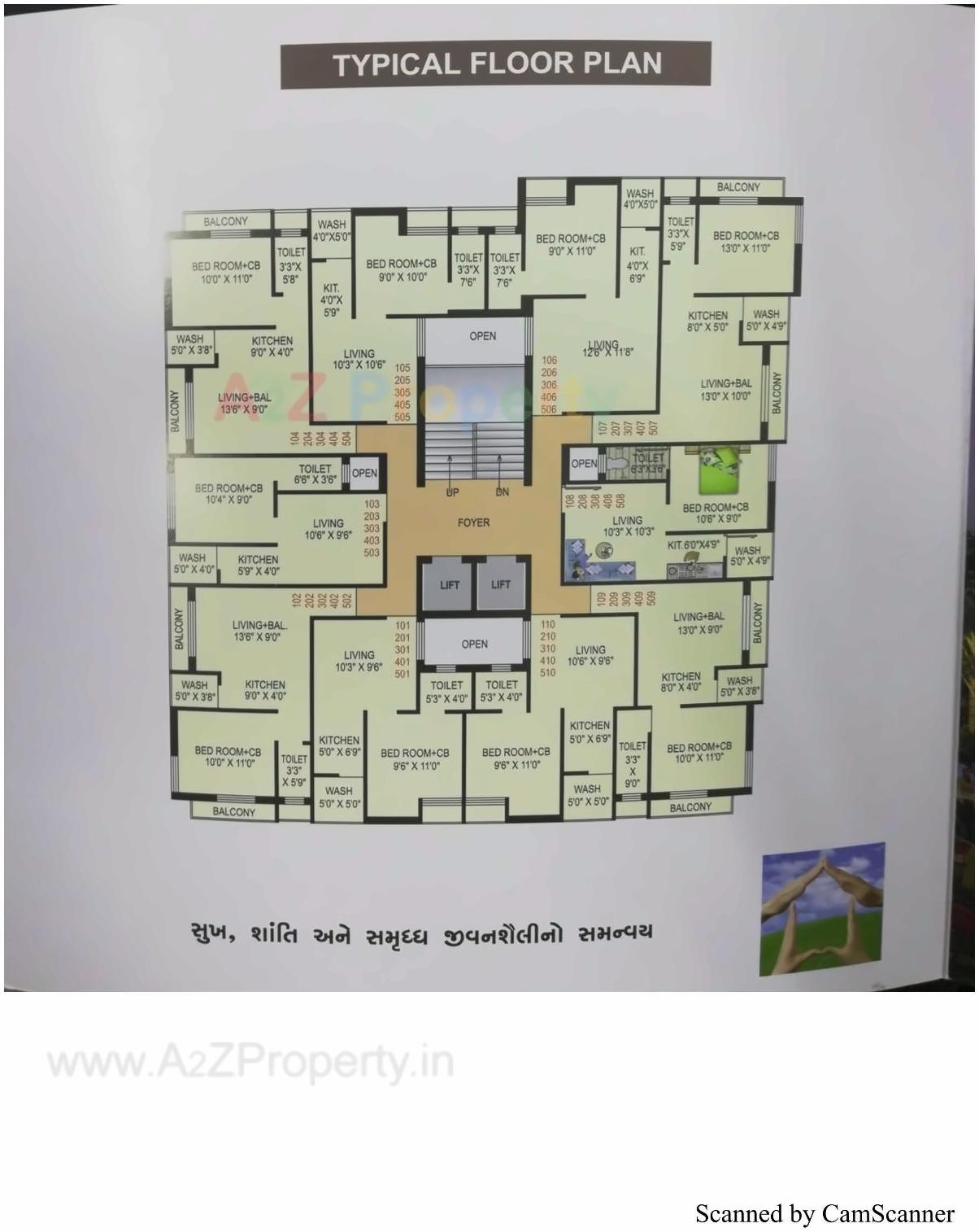 Layout of real estate project City Star located at Mavdi, Rajkot, Gujarat